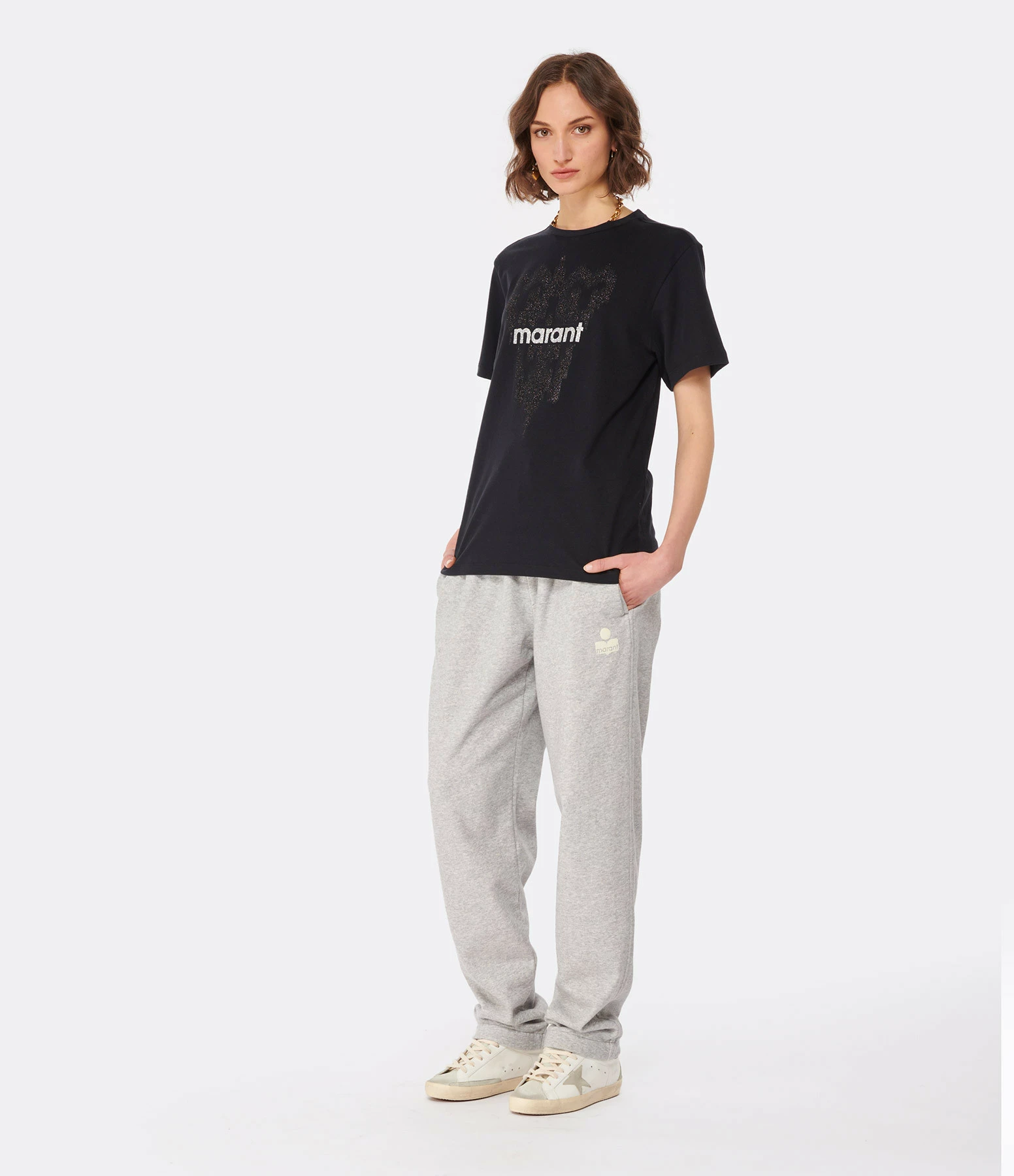 MARANT ÉTOILE Tee-shirt Zewel Coton Noir – Image 5