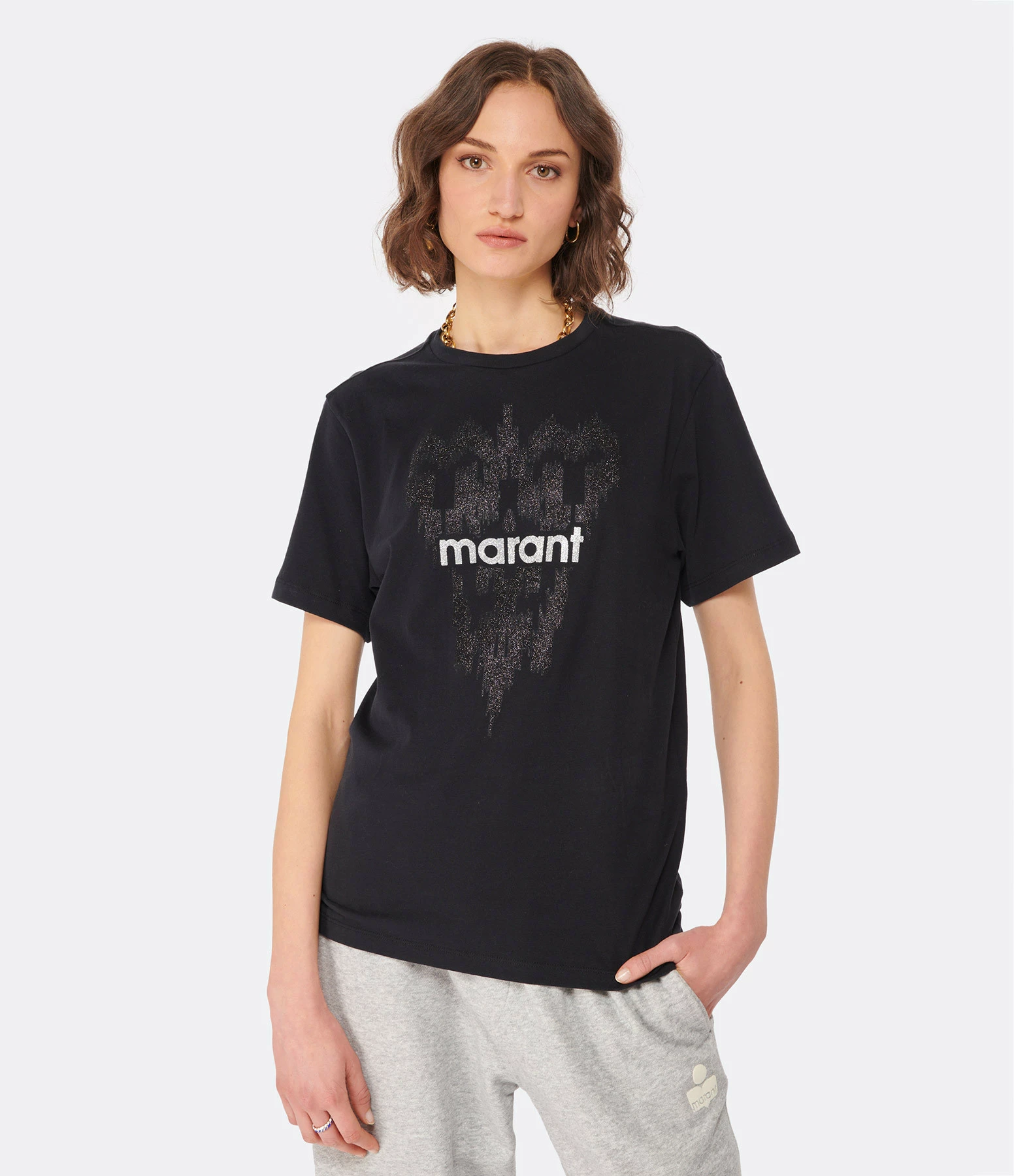 MARANT ÉTOILE Tee-shirt Zewel Coton Noir – Image 3