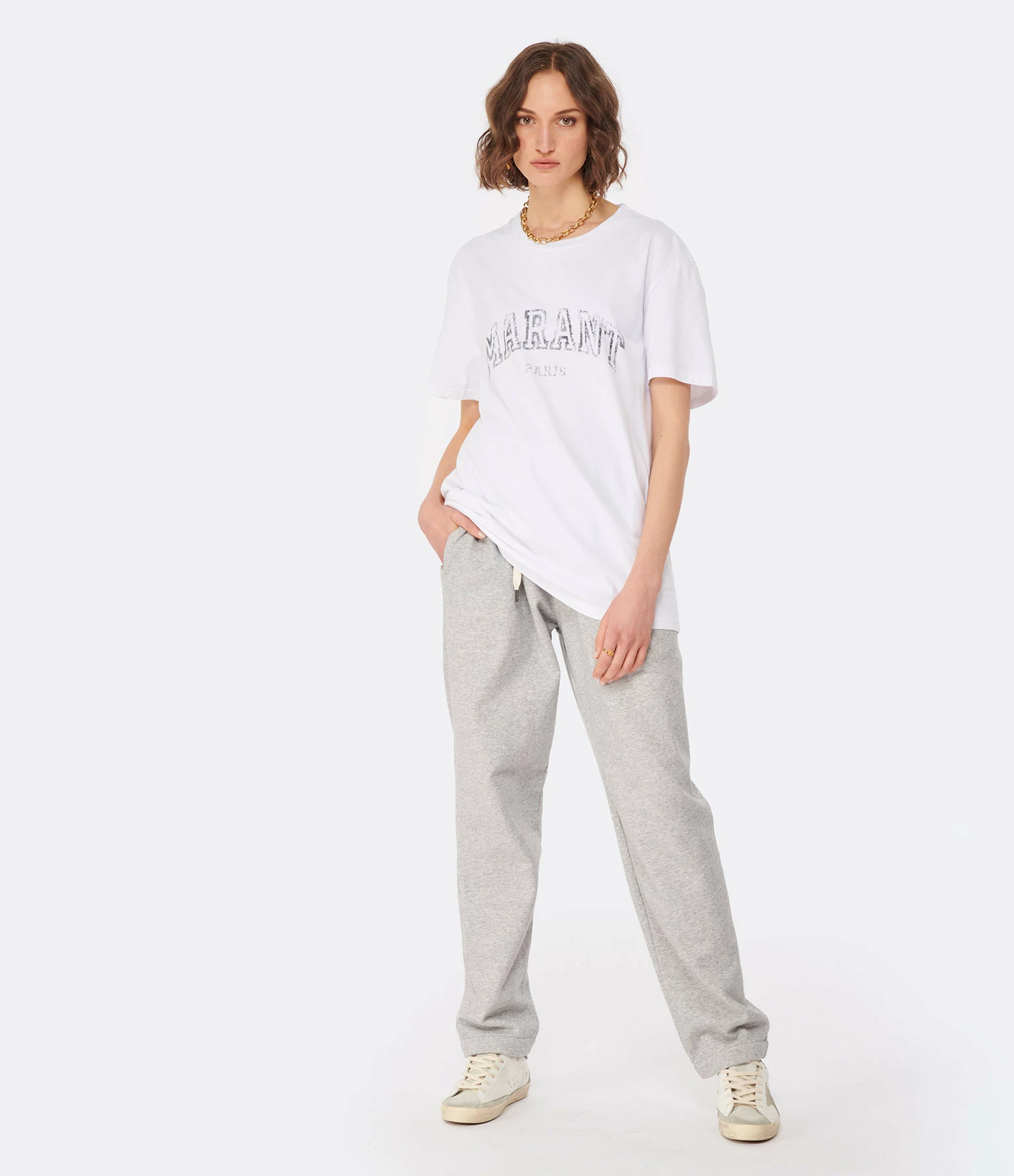 MARANT ÉTOILE Tee-shirt Honore Coton Blanc – Image 5