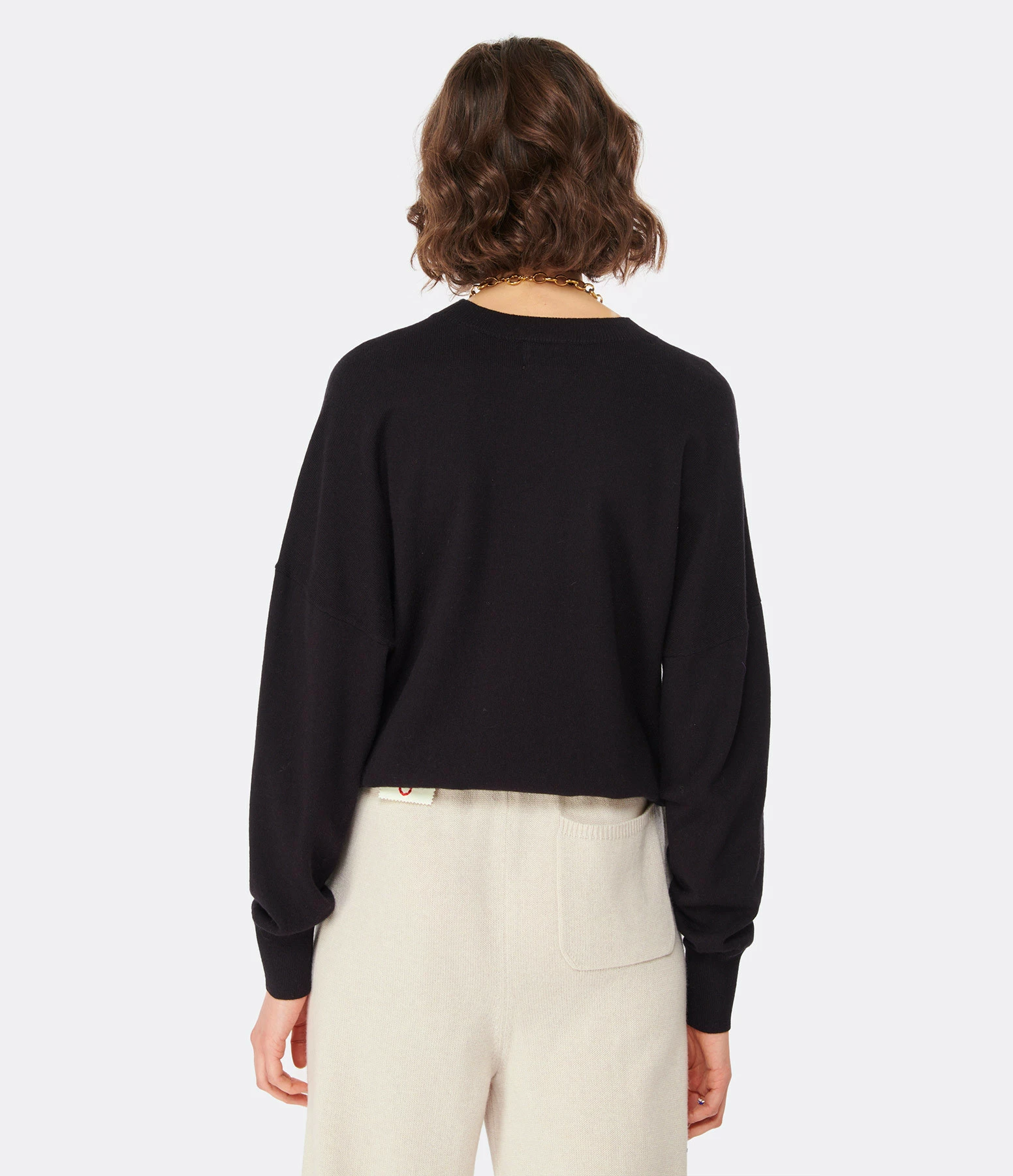 MARANT ÉTOILE Pull Marisans Coton Noir Argenté – Image 4