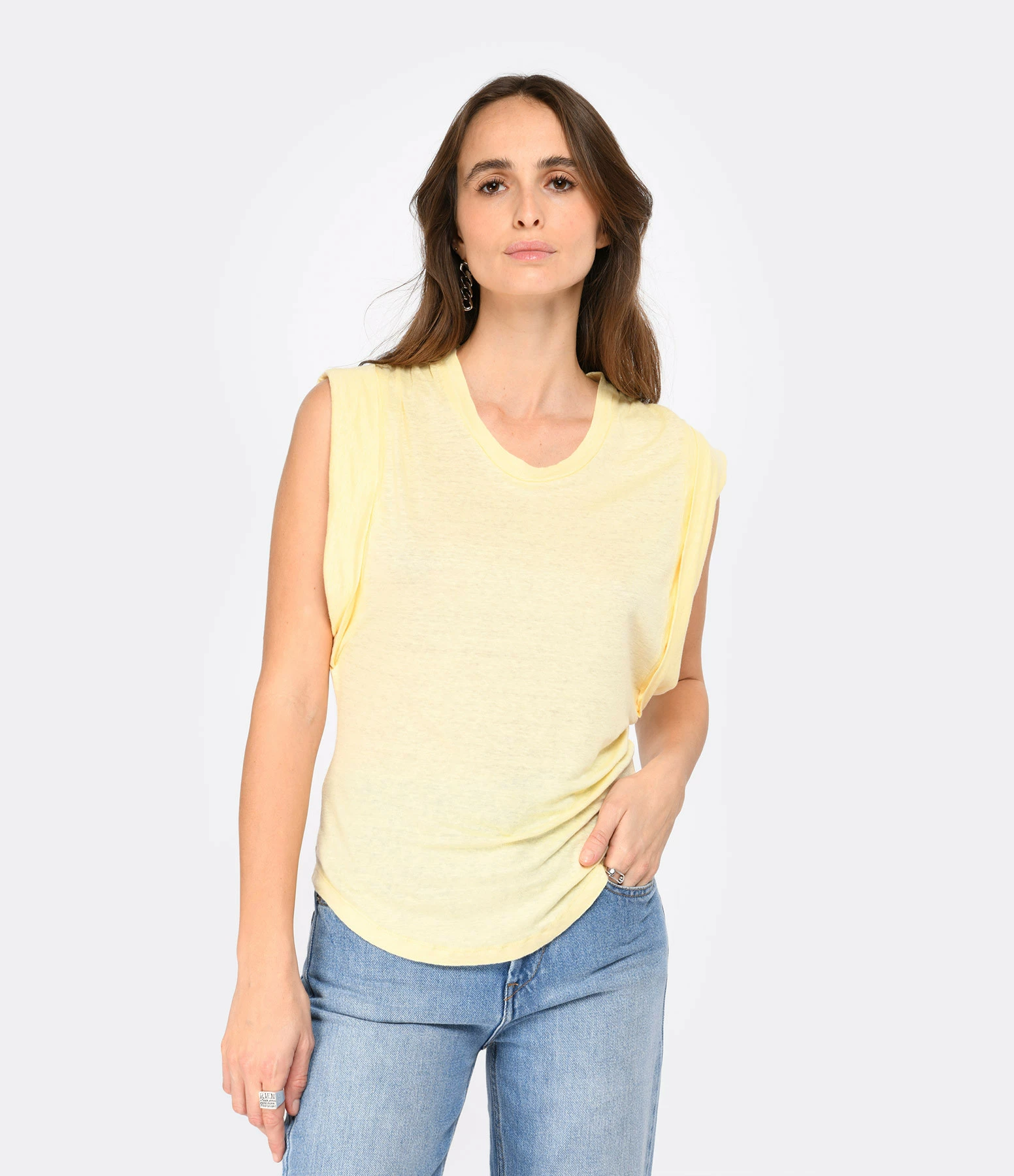 MARANT ÉTOILE Tee-shirt Kotty Lin Jaune Clair – Image 3