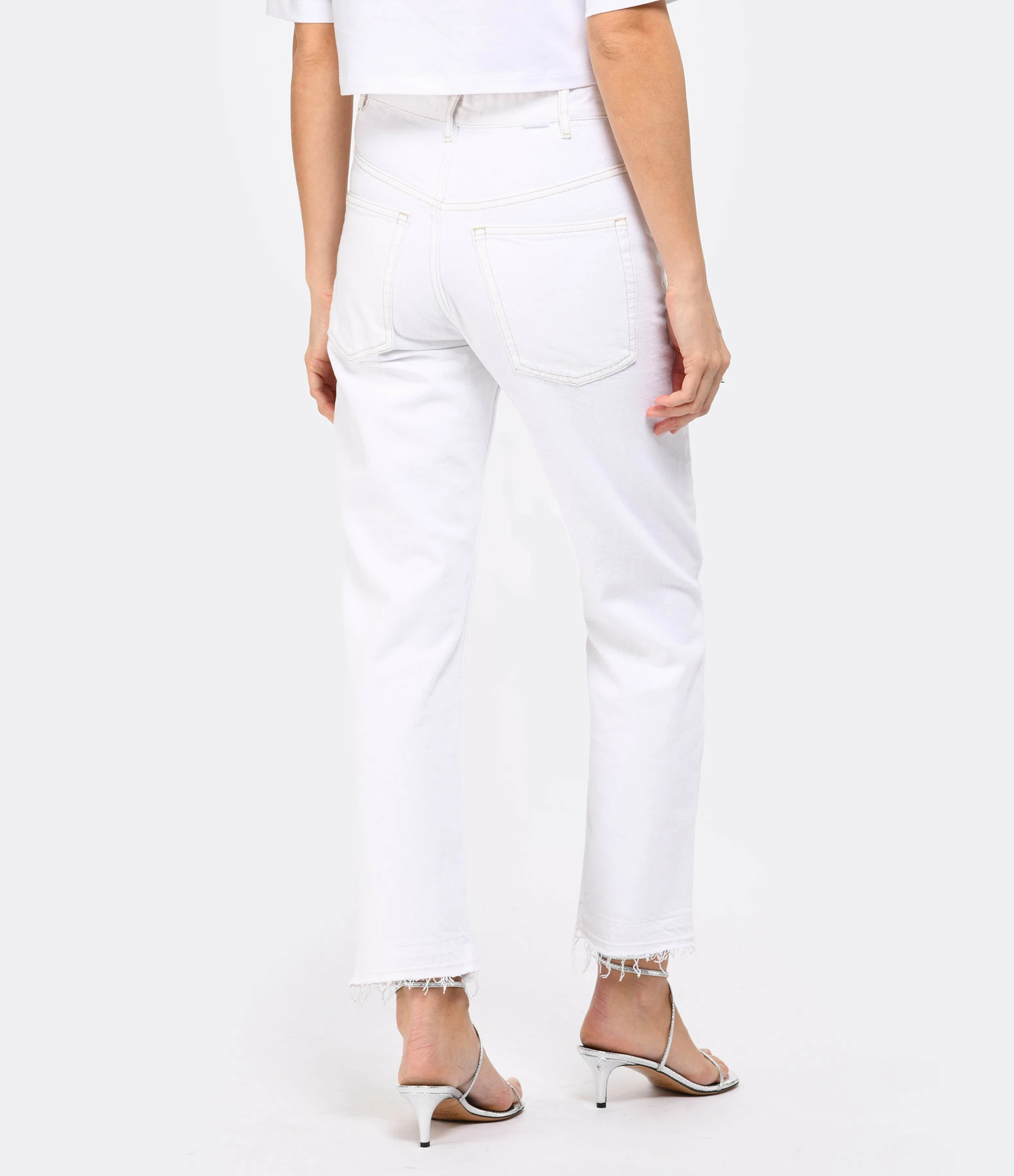 MARANT ÉTOILE Jean Belden Coton Blanc – Image 5