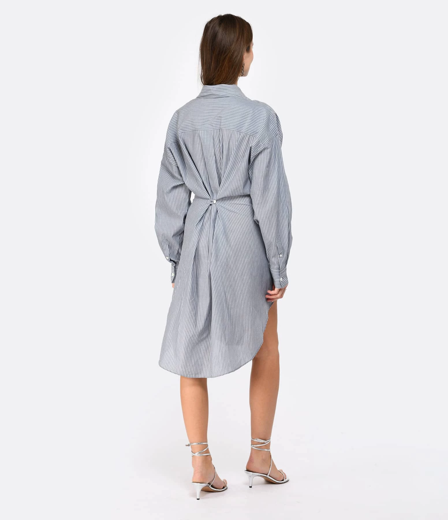 MARANT ÉTOILE Robe Seen Coton Bleu – Image 5