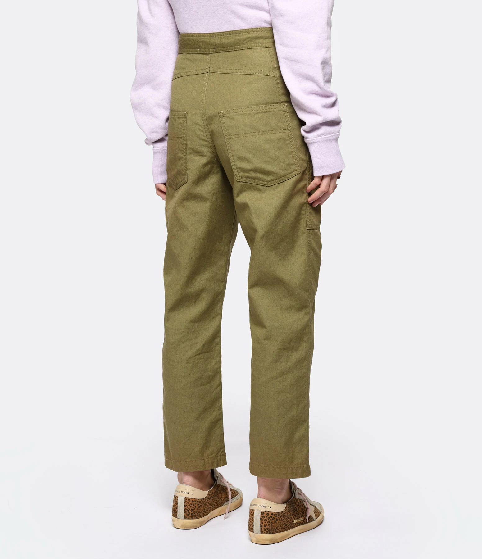 MARANT ÉTOILE Pantalon Pandore Coton Kaki – Image 5