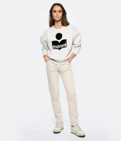 MARANT ÉTOILE Sweatshirt Mobyli Coton Écru 10 MARANT ÉTOILE Sweatshirt Mobyli Coton Écru -Boutique de vente ZIMMERMANN imare look20221207 346