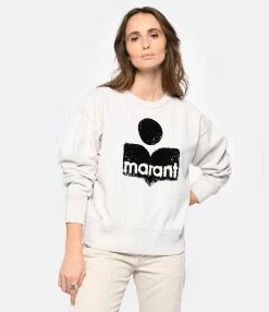 MARANT ÉTOILE Sweatshirt Mobyli Coton Écru 9 MARANT ÉTOILE Sweatshirt Mobyli Coton Écru -Boutique de vente ZIMMERMANN imare look20221207 348