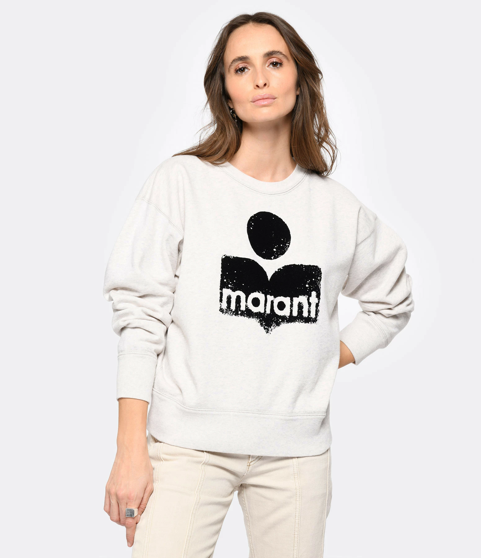 MARANT ÉTOILE Sweatshirt Mobyli Coton Écru 5 MARANT ÉTOILE Sweatshirt Mobyli Coton Écru – Image 3