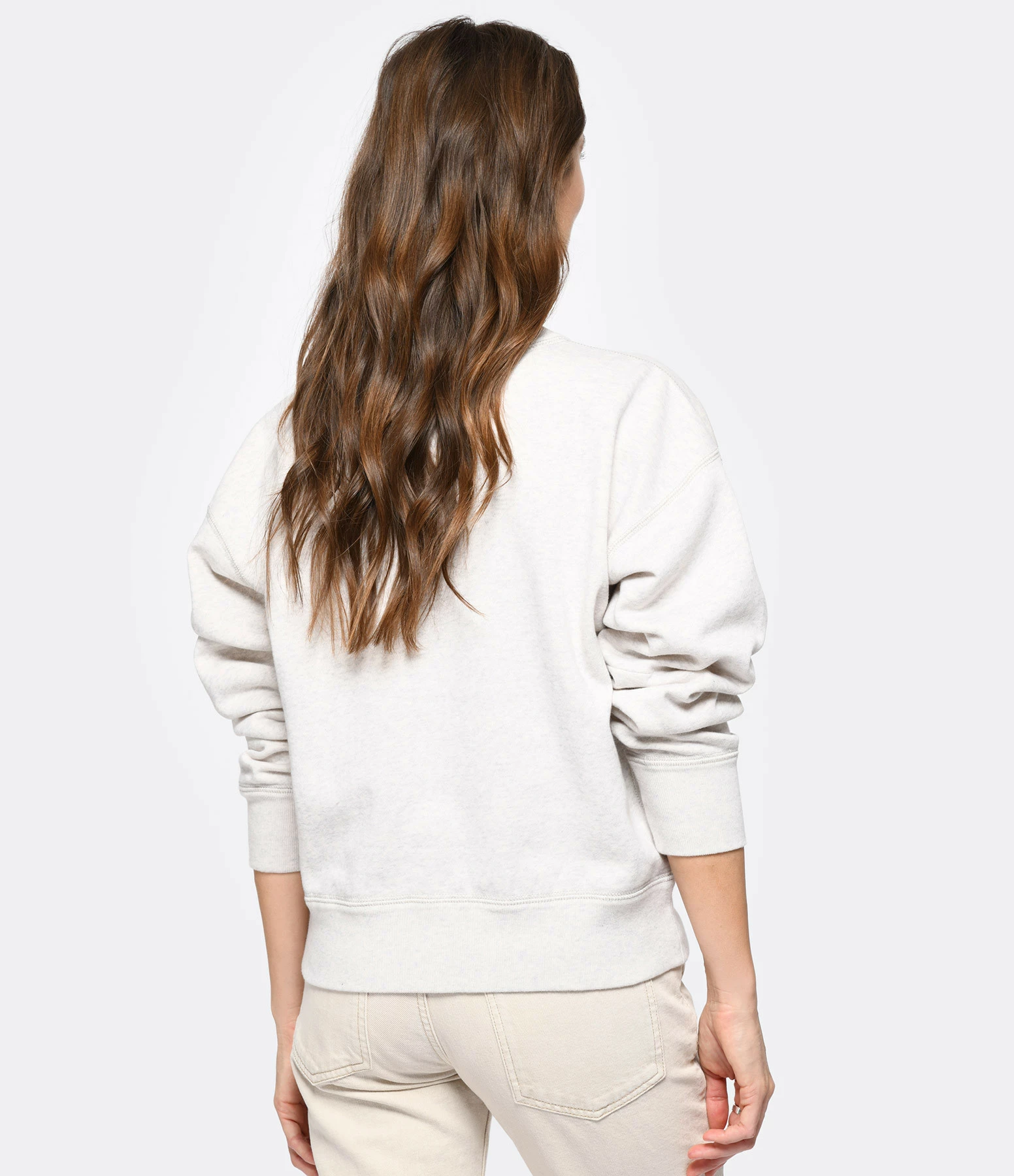 MARANT ÉTOILE Sweatshirt Mobyli Coton Écru 7 MARANT ÉTOILE Sweatshirt Mobyli Coton Écru – Image 5