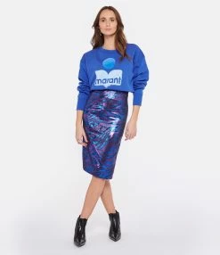 MARANT ÉTOILE Sweatshirt Mobyli Coton Bleu Électrique 12 MARANT ÉTOILE Sweatshirt Mobyli Coton Bleu Électrique -Boutique de vente ZIMMERMANN imare look20221220 248