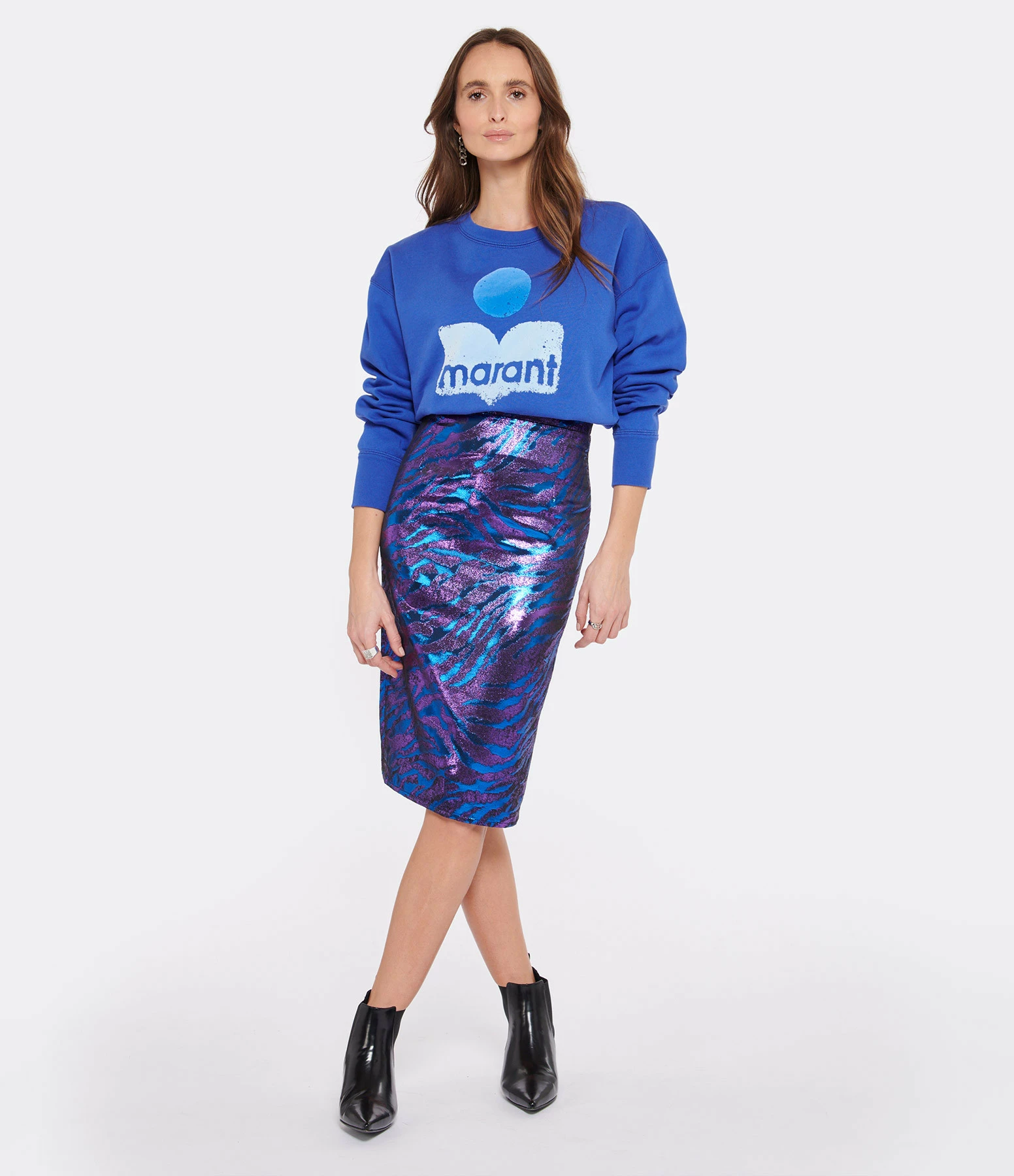 MARANT ÉTOILE Sweatshirt Mobyli Coton Bleu Électrique 7 MARANT ÉTOILE Sweatshirt Mobyli Coton Bleu Électrique – Image 5