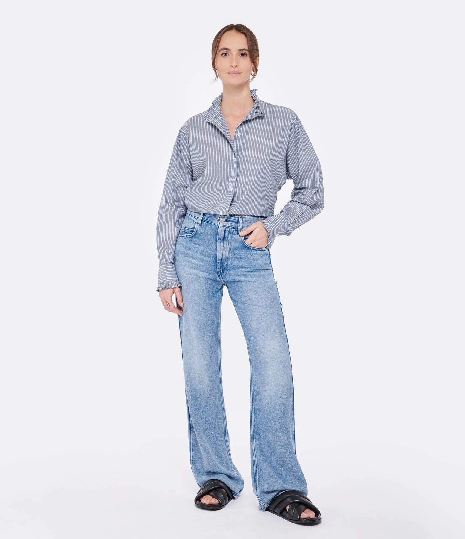 MARANT ÉTOILE Jean Belvira Bleu Clair – Image 3