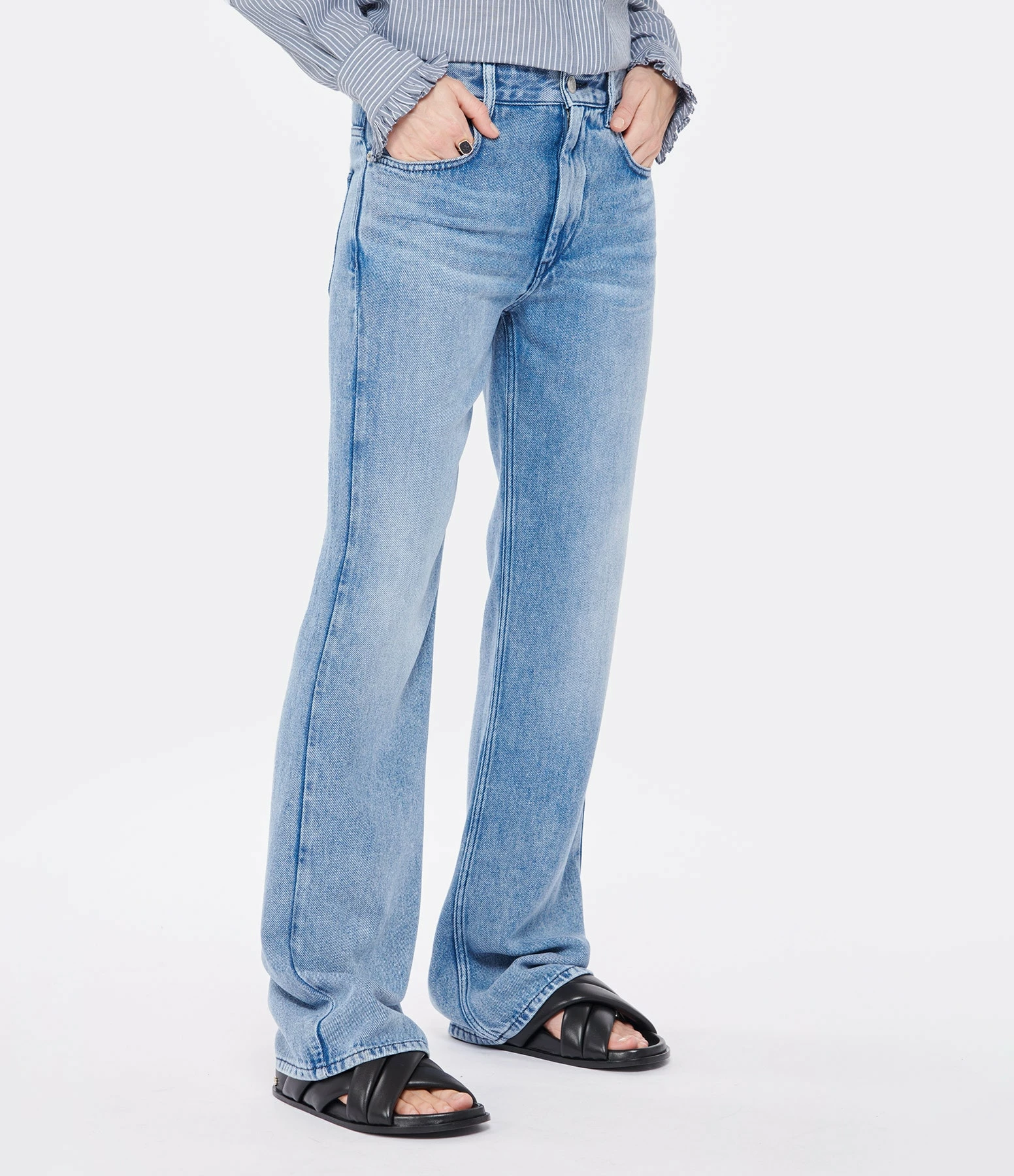 MARANT ÉTOILE Jean Belvira Bleu Clair – Image 4