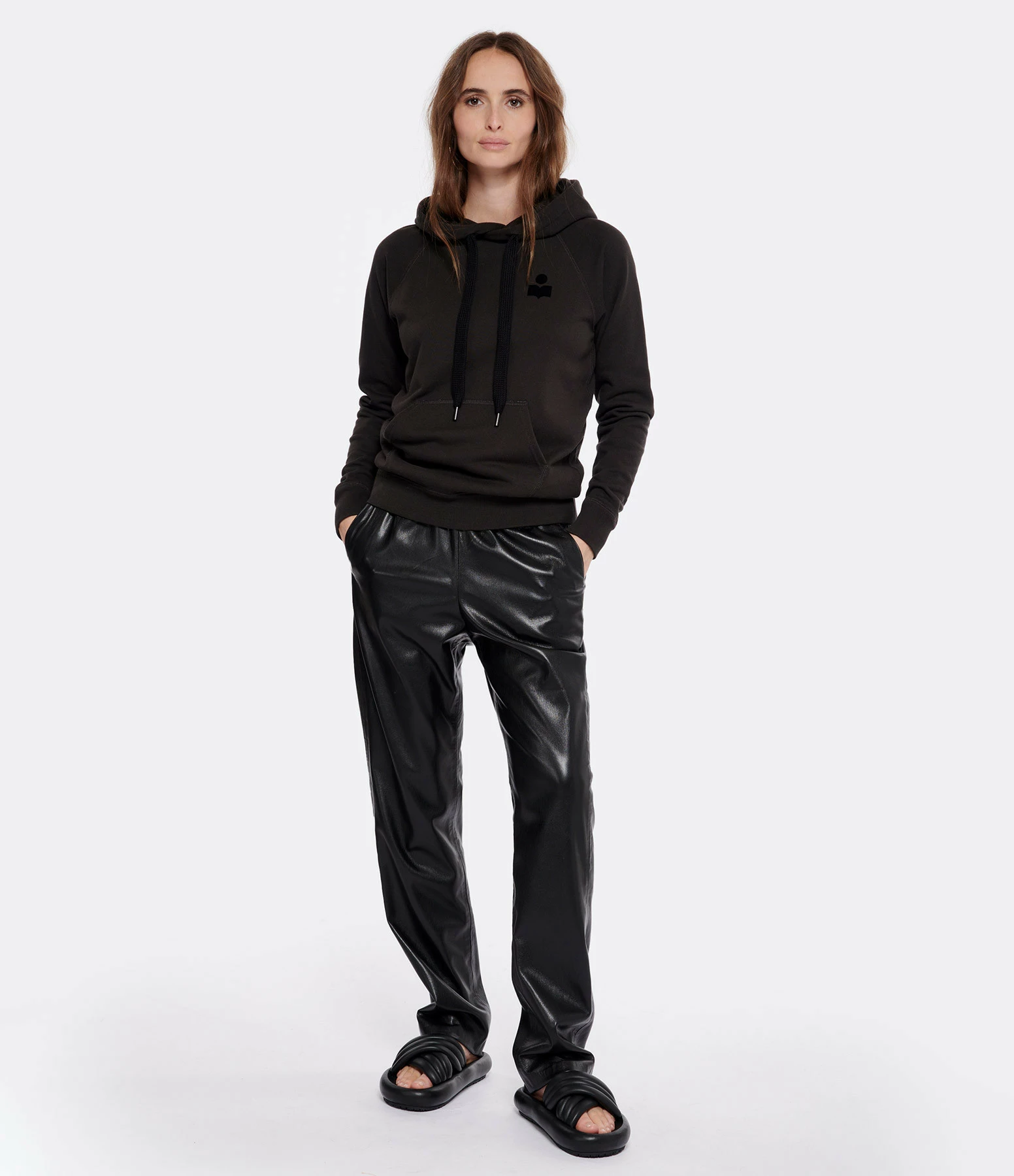 MARANT ÉTOILE Sweatshirt Malibu Coton Noir Délavé – Image 4