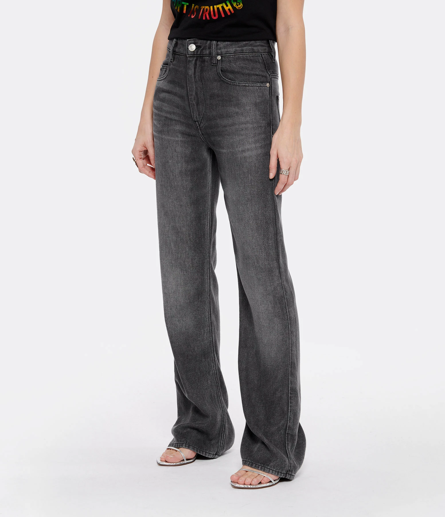 MARANT ÉTOILE Jean Belvira Gris – Image 4