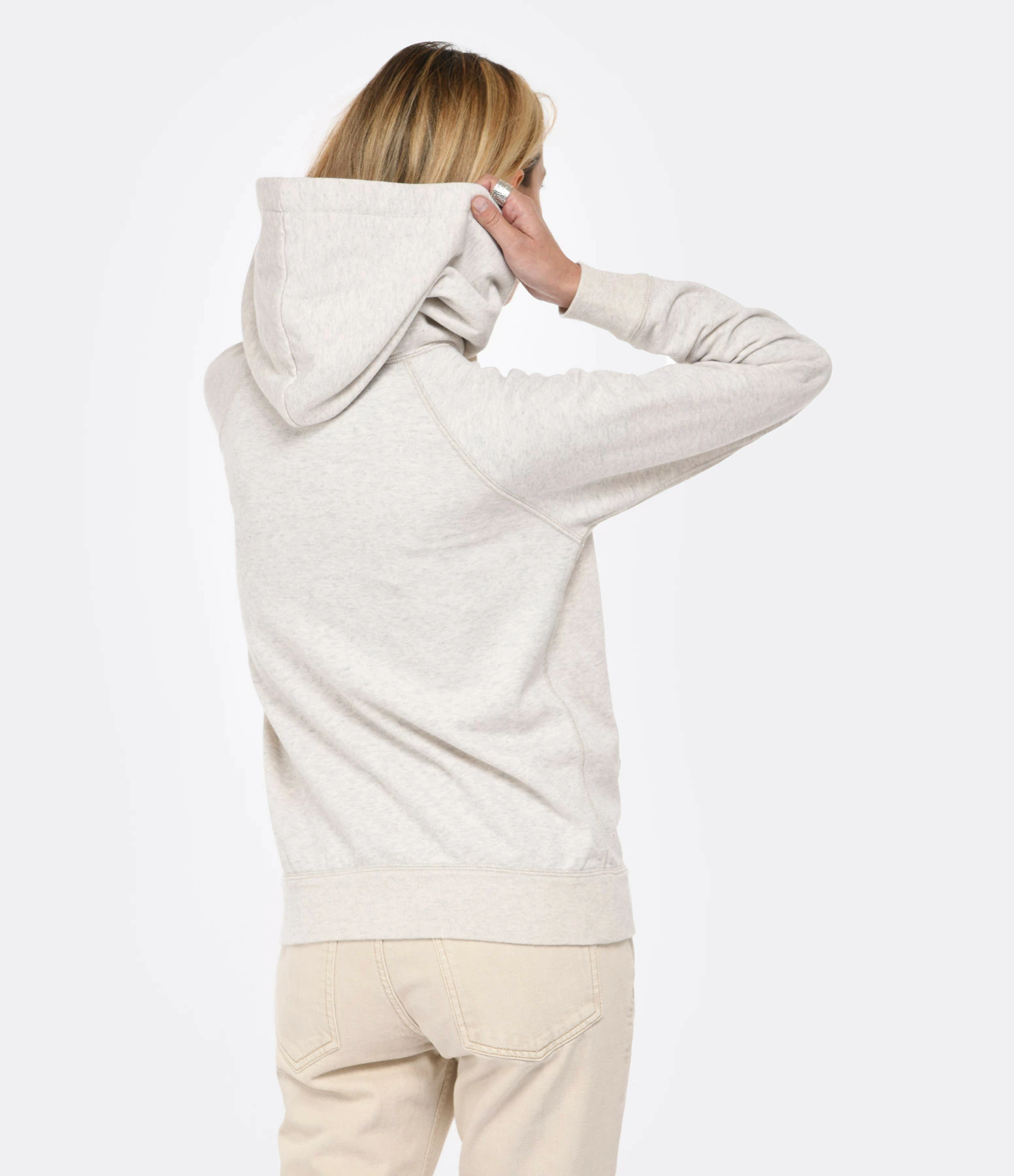 MARANT ÉTOILE Sweatshirt Malibu Coton Écru Jaune – Image 4