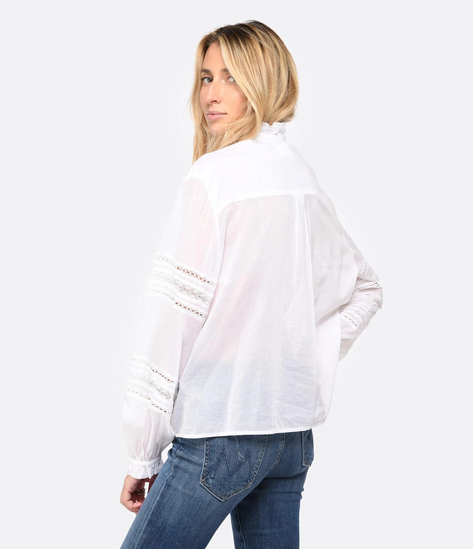 MARANT ÉTOILE Top Metina Blanc – Image 4