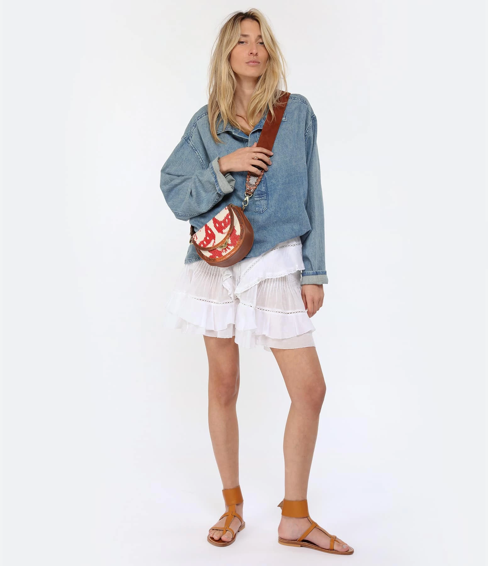 MARANT ÉTOILE Jupe Moana Coton Blanc – Image 3