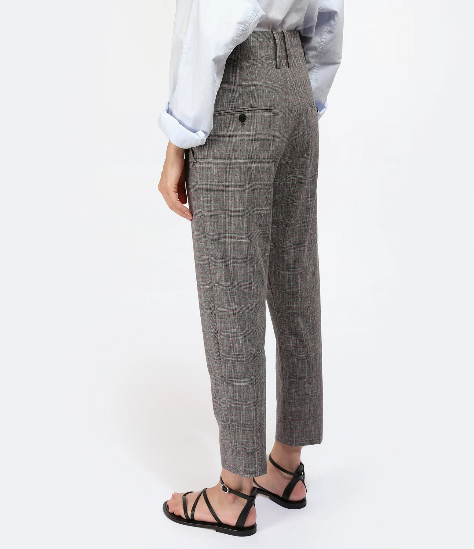 MARANT ÉTOILE Pantalon Noah Laine Vierge Noir Rose – Image 5