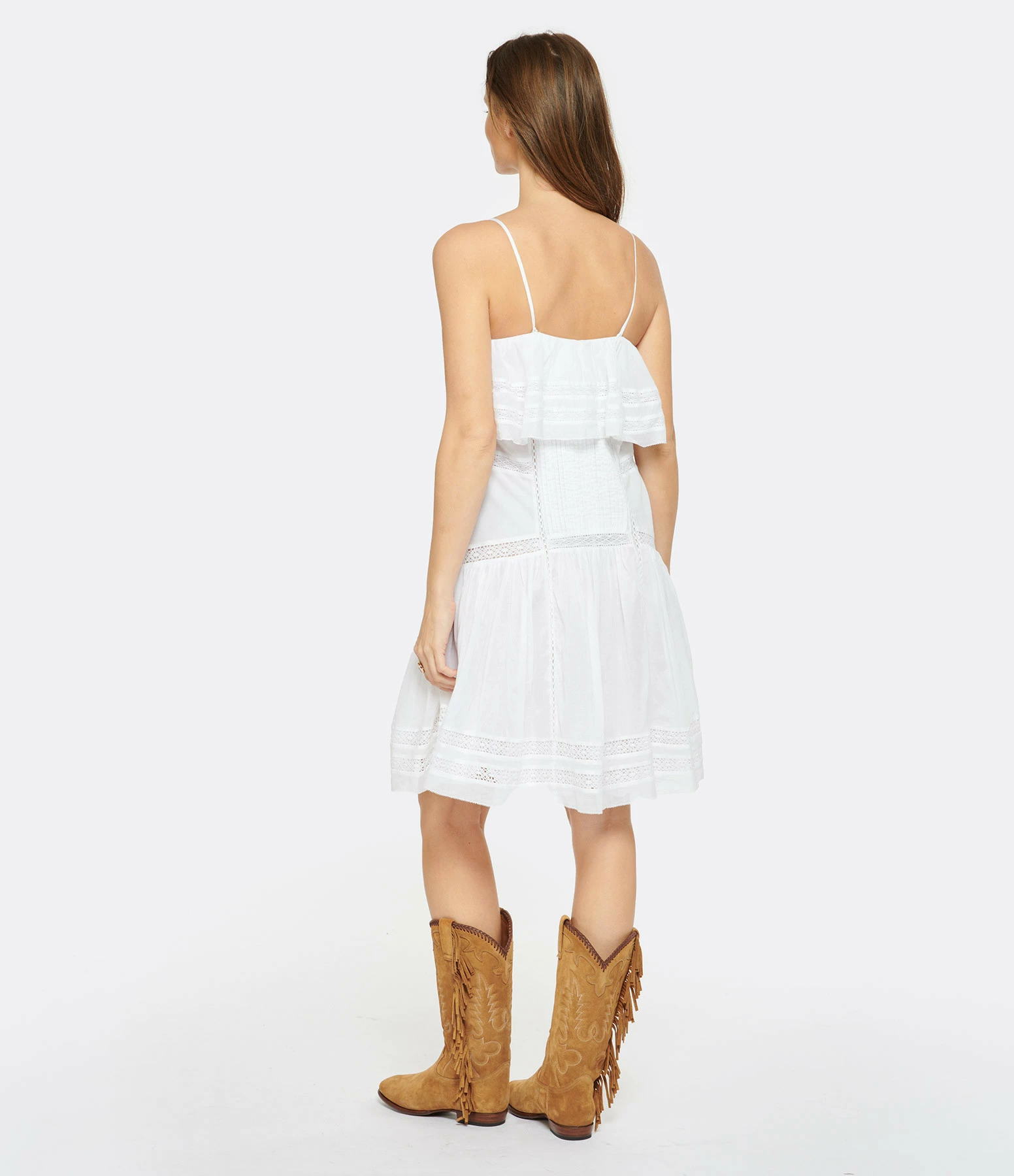 MARANT ÉTOILE Robe Moly Coton Blanc – Image 4