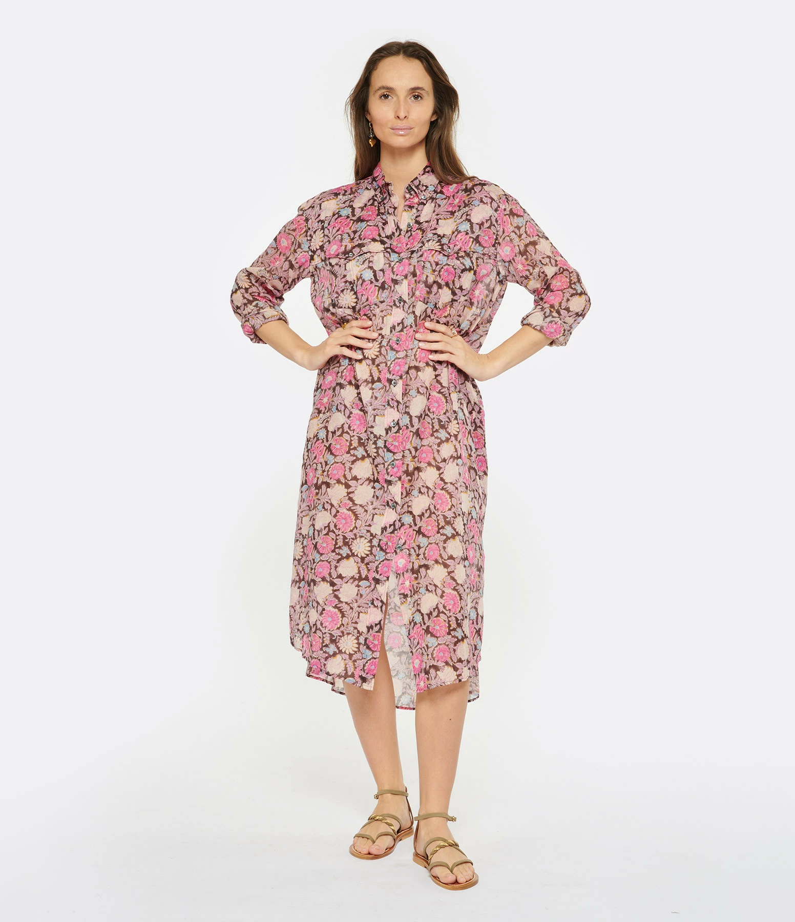 MARANT ÉTOILE Robe Eliane Coton Multicolore 5 MARANT ÉTOILE Robe Eliane Coton Multicolore – Image 3