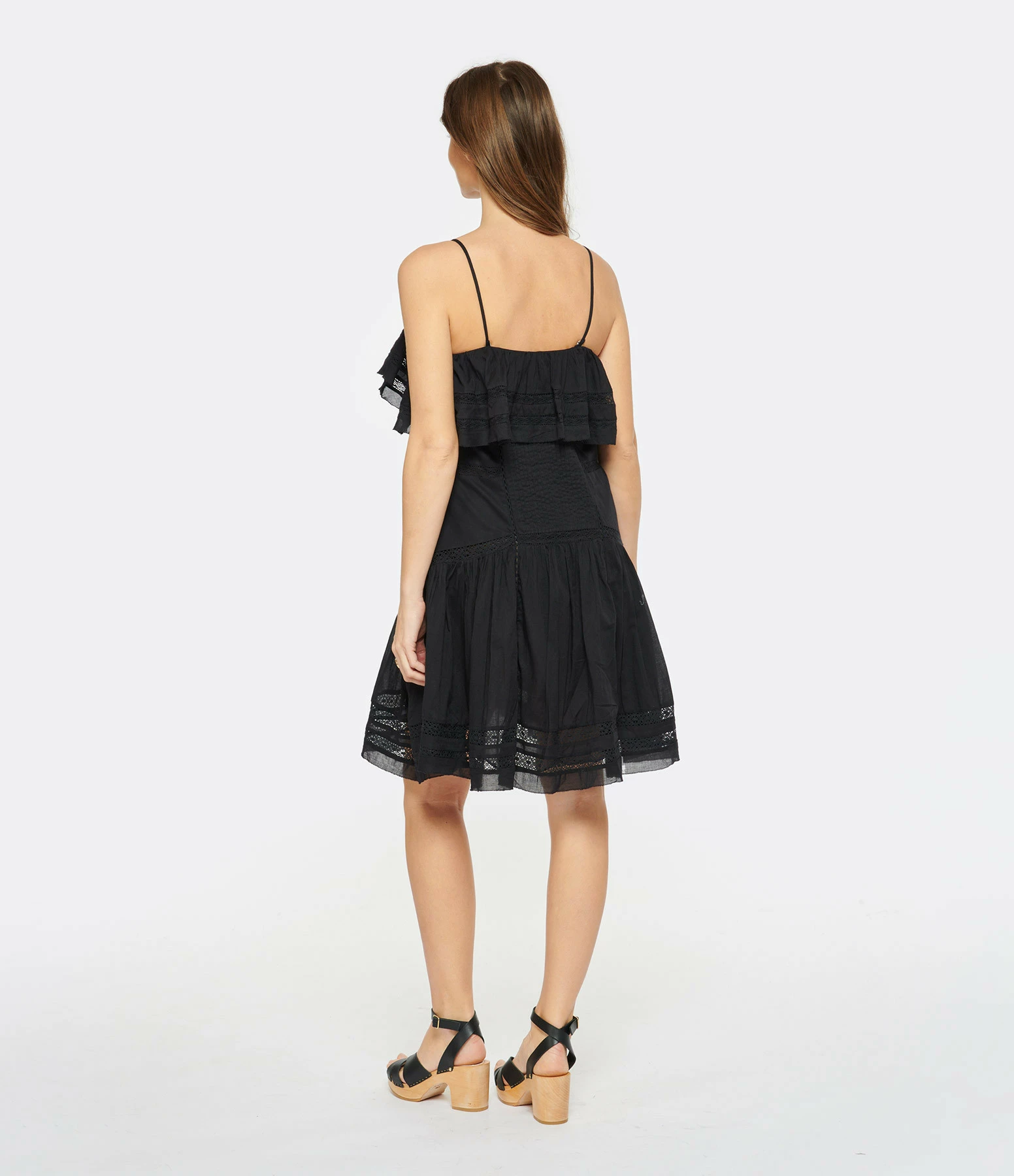 MARANT ÉTOILE Robe Moly Coton Noir – Image 4
