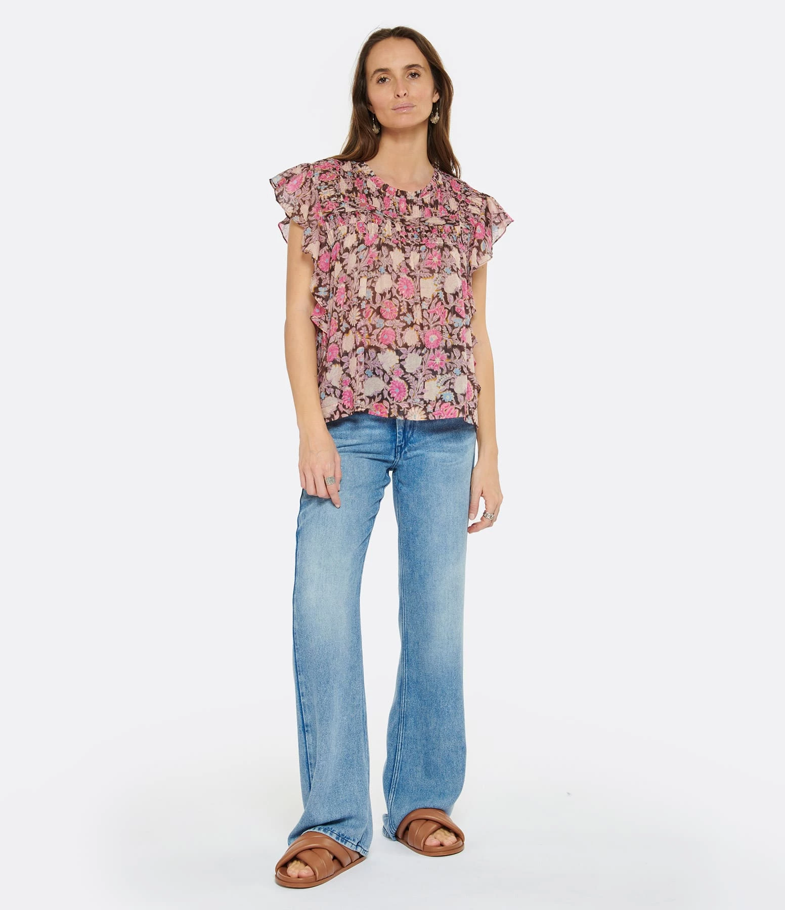 MARANT ÉTOILE Top Layona Coton Fleuri – Image 5