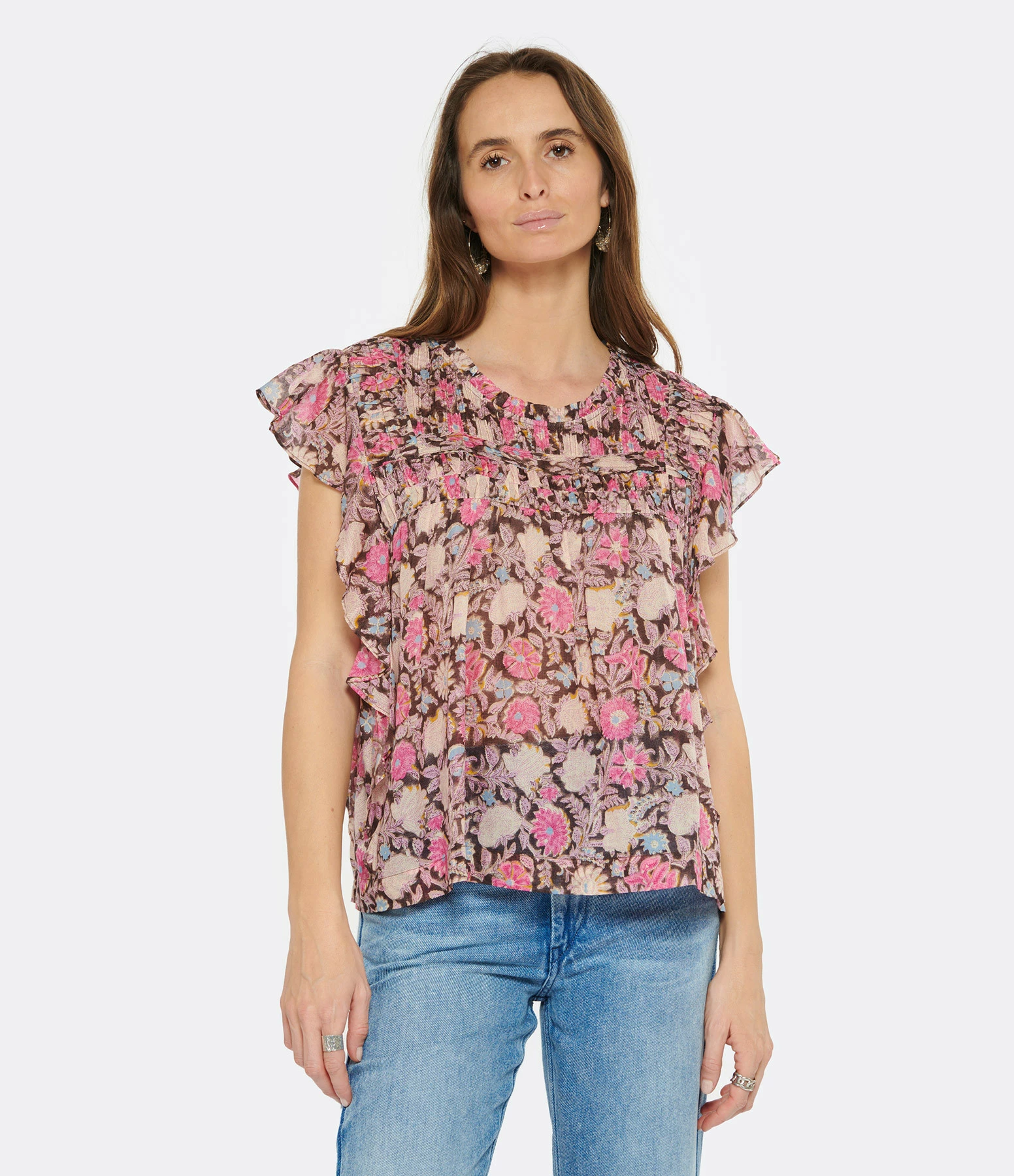 MARANT ÉTOILE Top Layona Coton Fleuri – Image 3