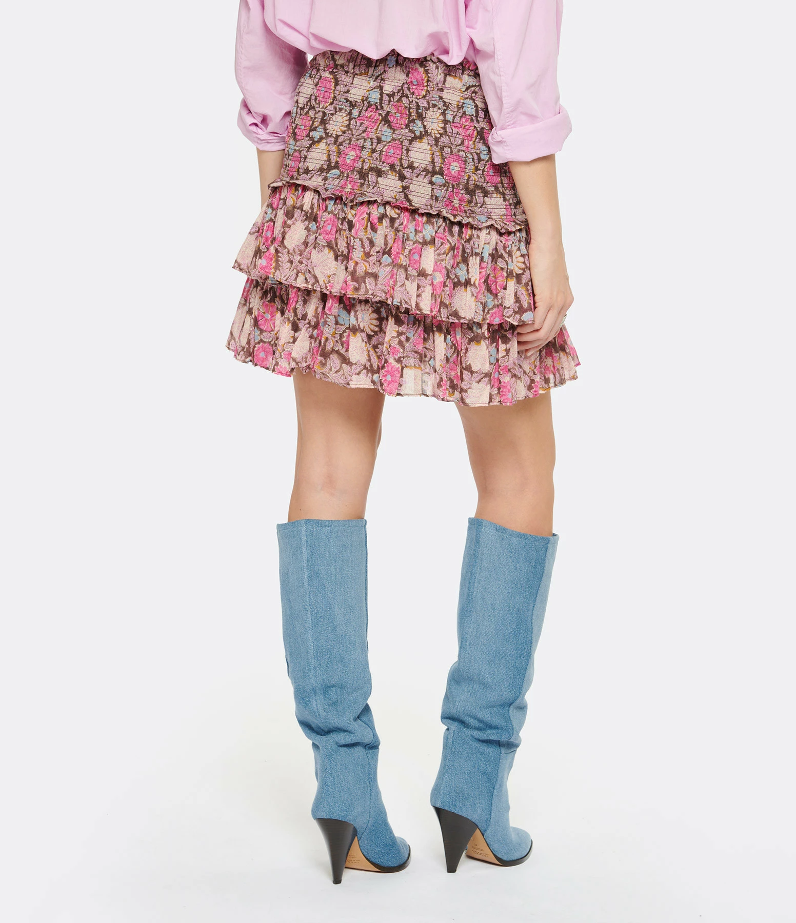 MARANT ÉTOILE Jupe Naomi Coton Rose – Image 5