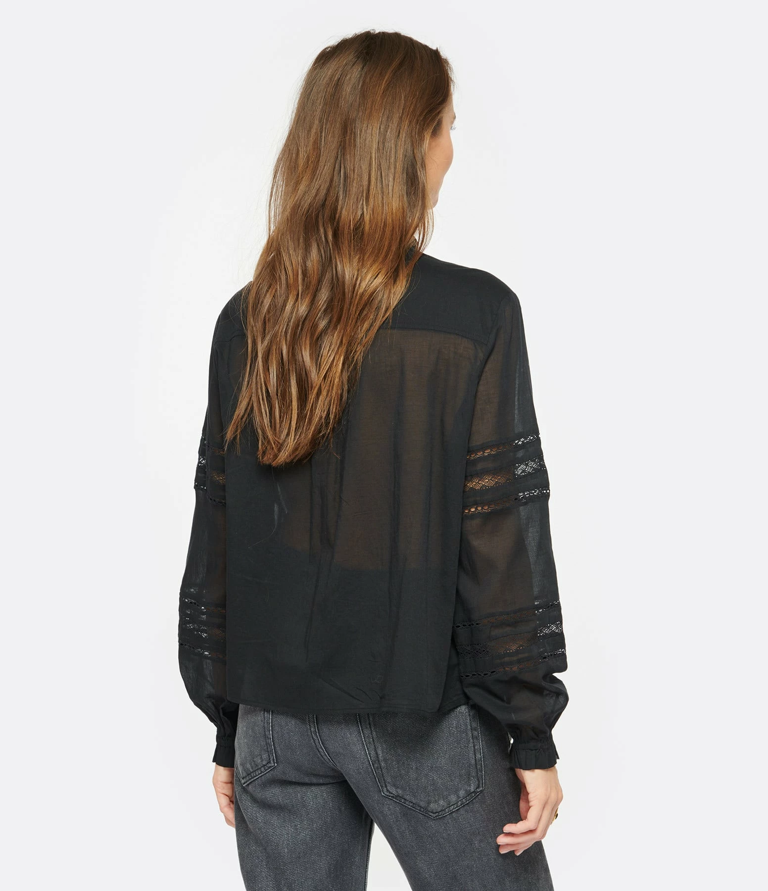 MARANT ÉTOILE Top Metina Noir – Image 4