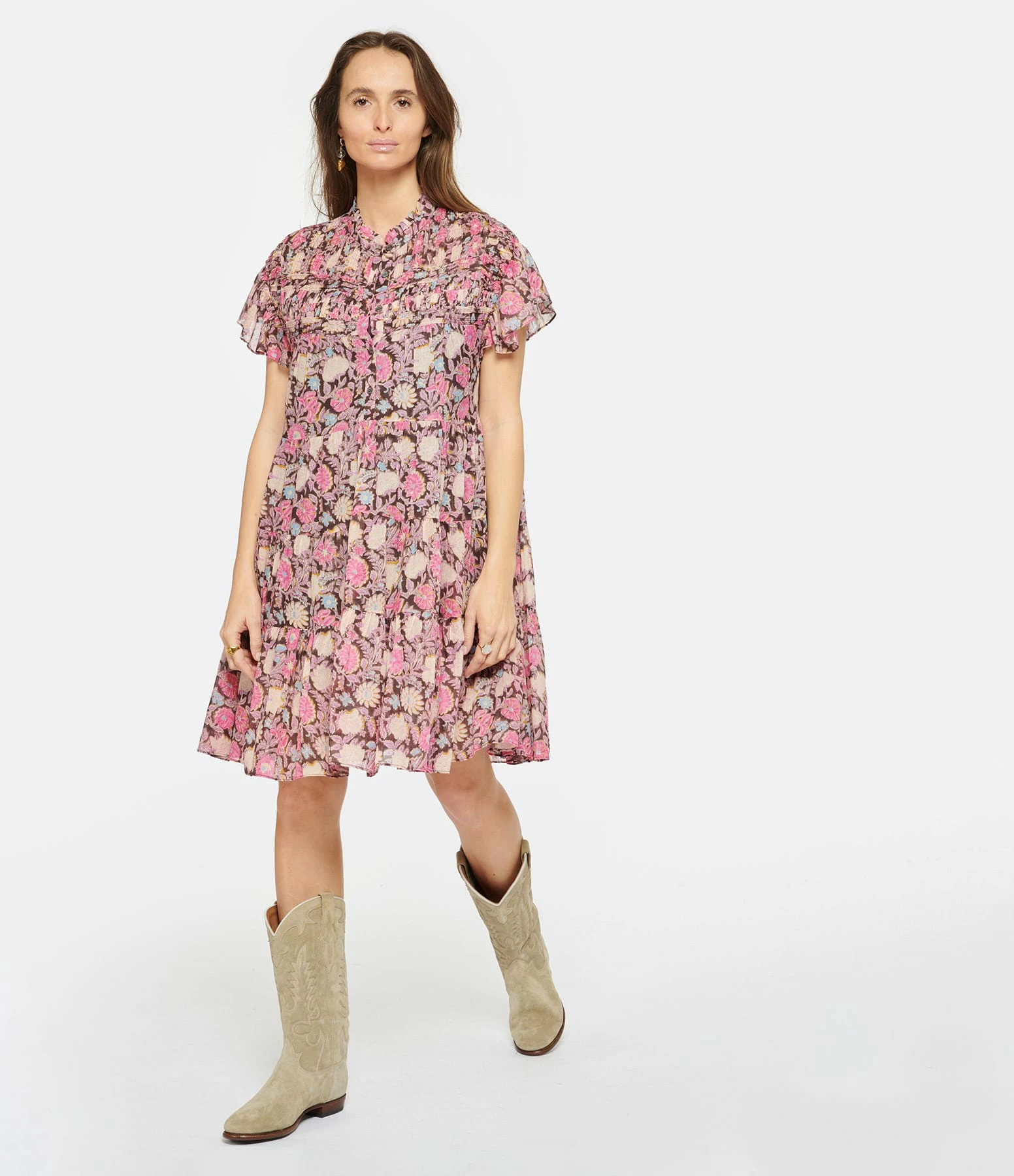 MARANT ÉTOILE Robe Lanikaye Coton Multicolore – Image 3