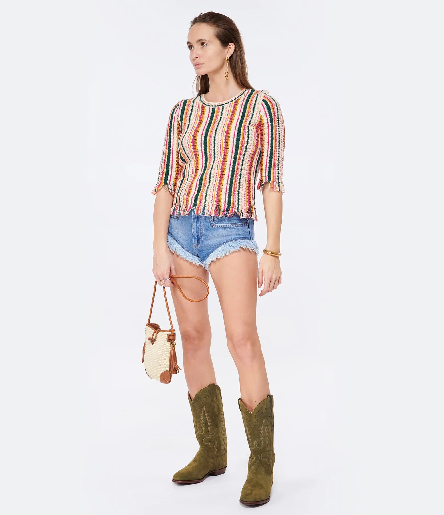 MARANT ÉTOILE Short Eneidao Coton Bleu Clair – Image 6