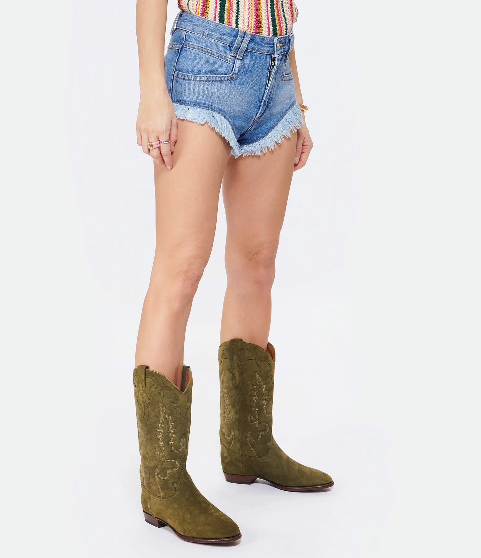 MARANT ÉTOILE Short Eneidao Coton Bleu Clair – Image 4