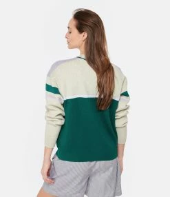 MARANT ÉTOILE Pull Carry Coton Émeraude -Boutique de vente ZIMMERMANN imare look20230126 328