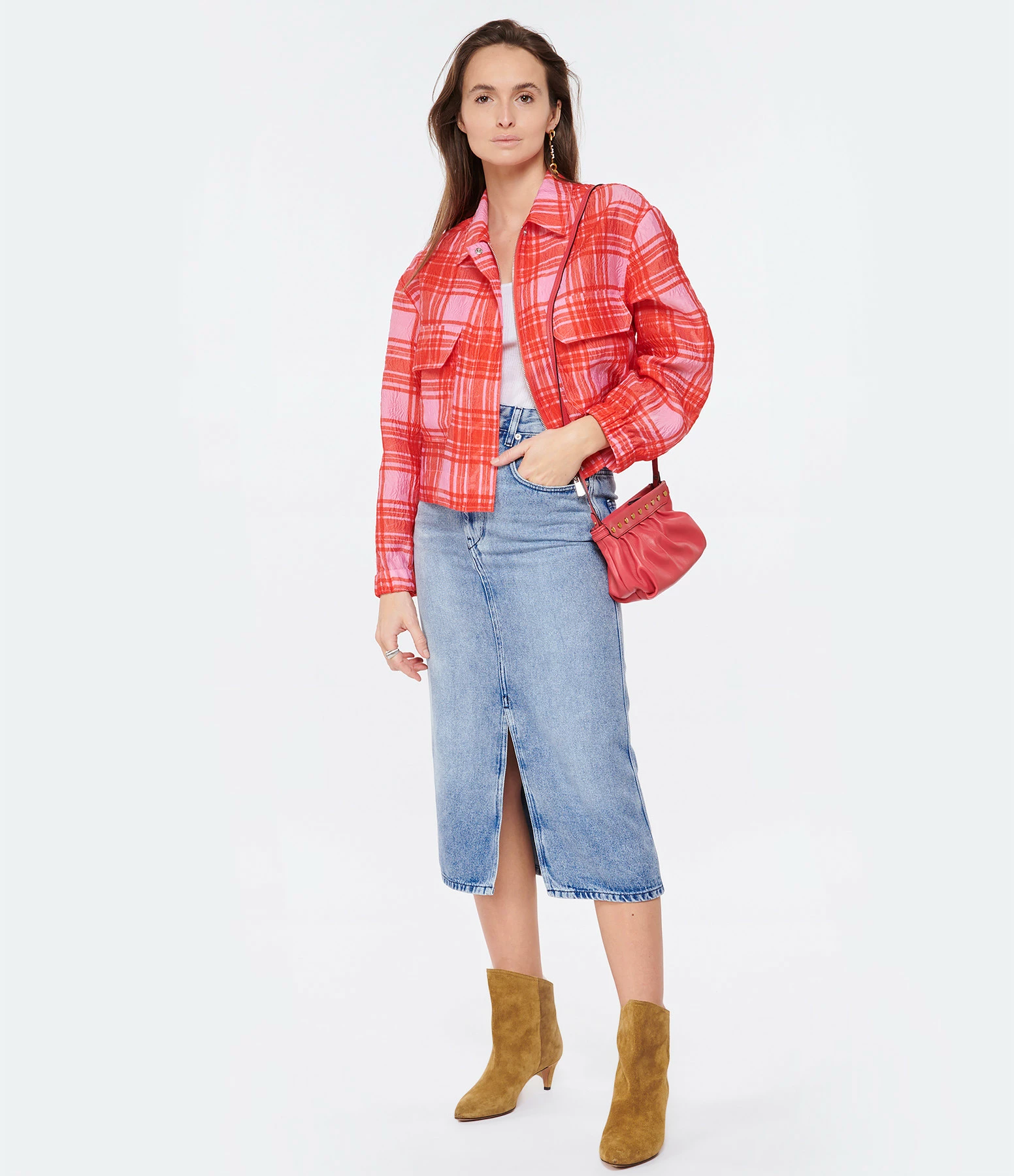 MARANT ÉTOILE Jupe Longue Tilauria Bleu Clair – Image 3