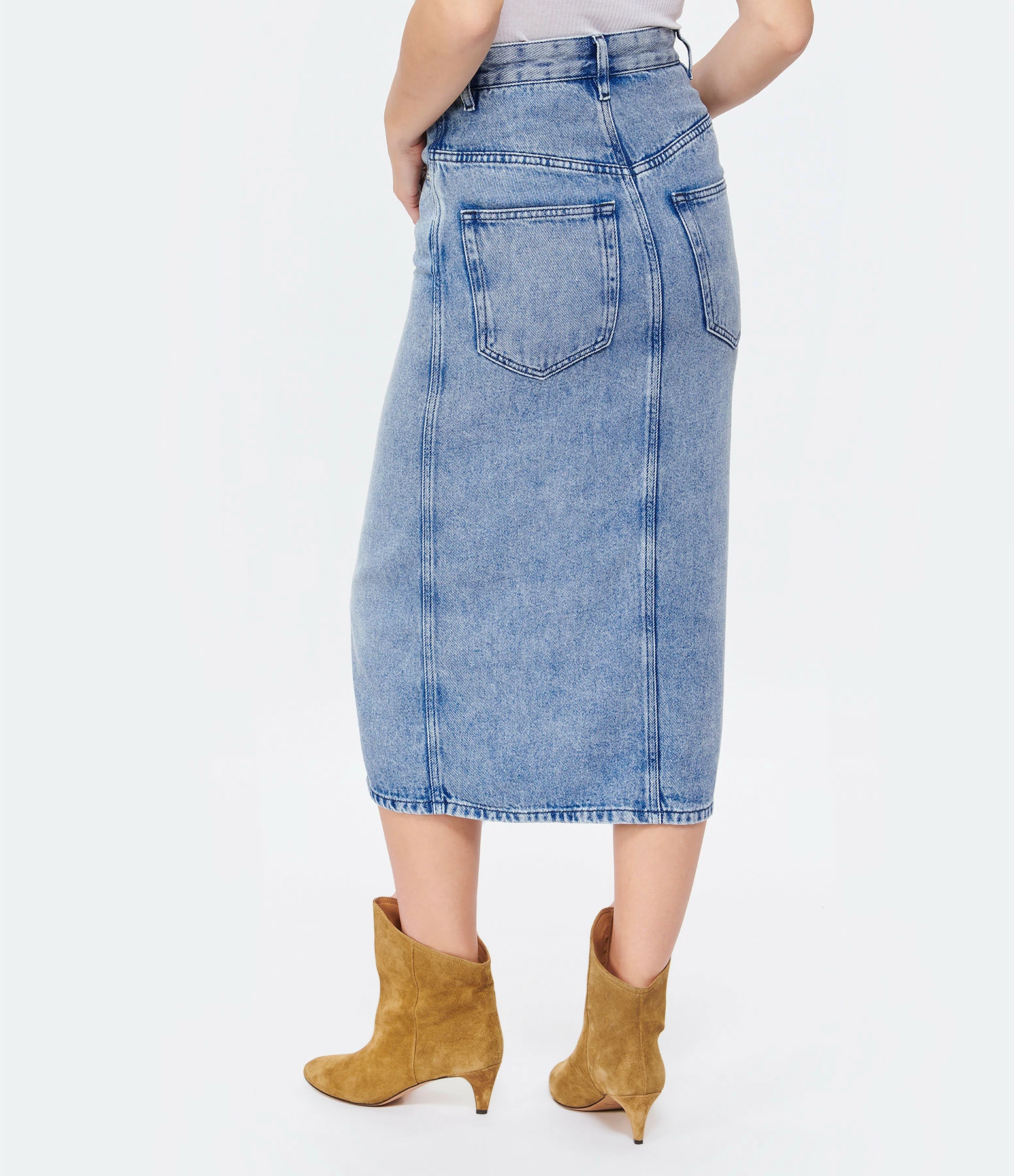 MARANT ÉTOILE Jupe Longue Tilauria Bleu Clair – Image 5