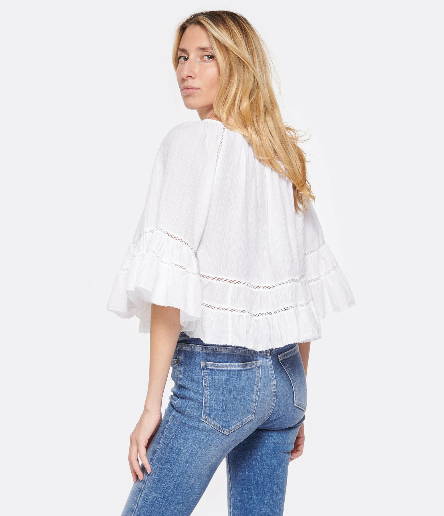 MARANT ÉTOILE Top Liam Coton Blanc – Image 4