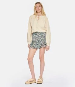 MARANT ÉTOILE Short Sornel Imprimé Vert Écru 9 MARANT ÉTOILE Short Sornel Imprimé Vert Écru -Boutique de vente ZIMMERMANN imare look20230207 446