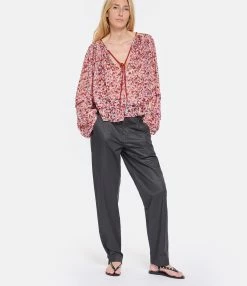 MARANT ÉTOILE Blouse Felipa Imprimé Framboise Écru 10 MARANT ÉTOILE Blouse Felipa Imprimé Framboise Écru -Boutique de vente ZIMMERMANN imare look20230207 455
