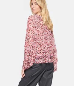 MARANT ÉTOILE Blouse Felipa Imprimé Framboise Écru 11 MARANT ÉTOILE Blouse Felipa Imprimé Framboise Écru -Boutique de vente ZIMMERMANN imare look20230207 462