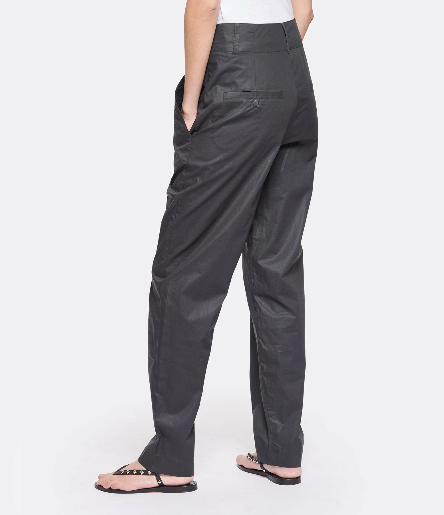 MARANT ÉTOILE Pantalon Faliana Coton Noir – Image 5