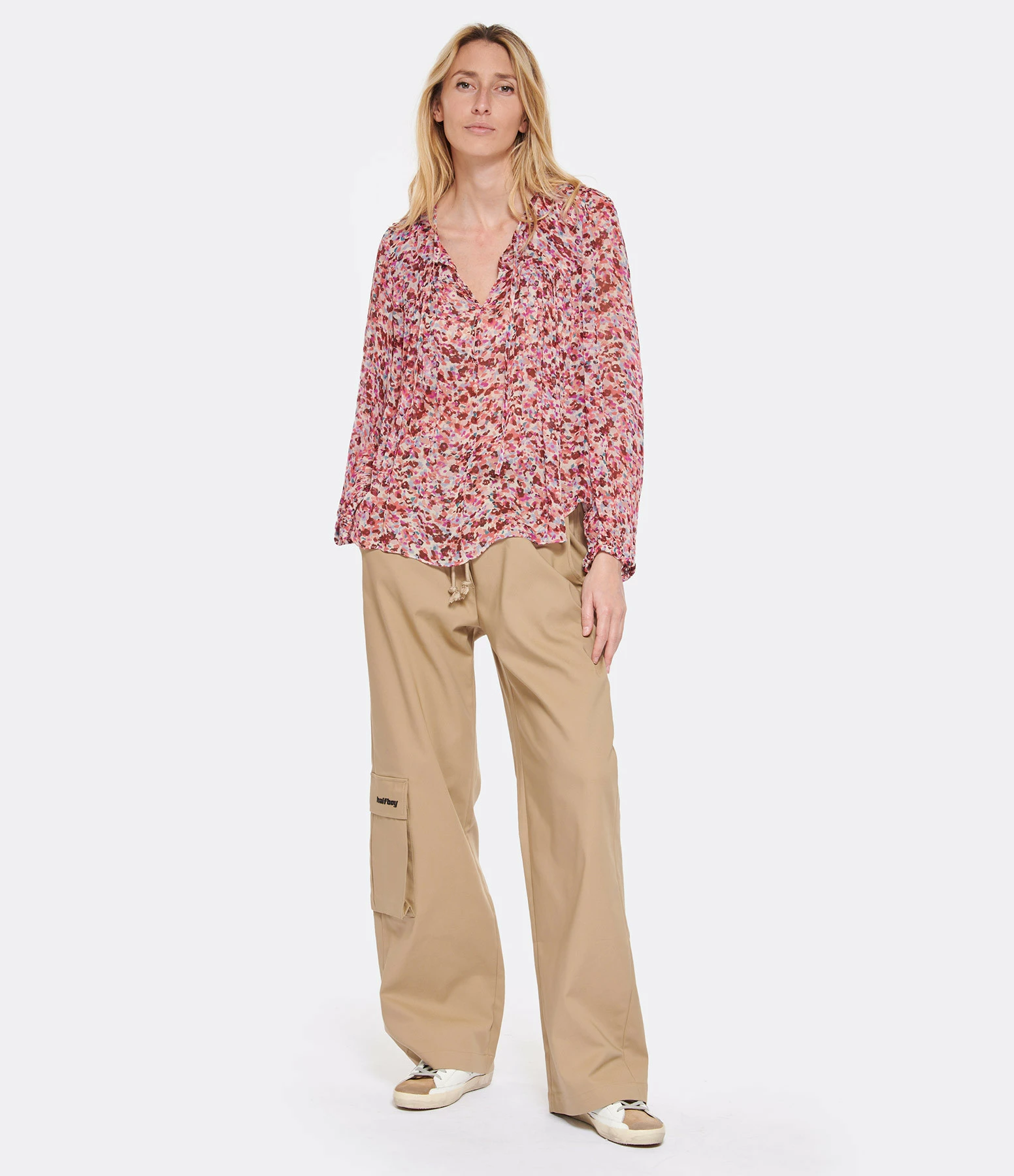 MARANT ÉTOILE Top Daytonea Framboise Écru – Image 3