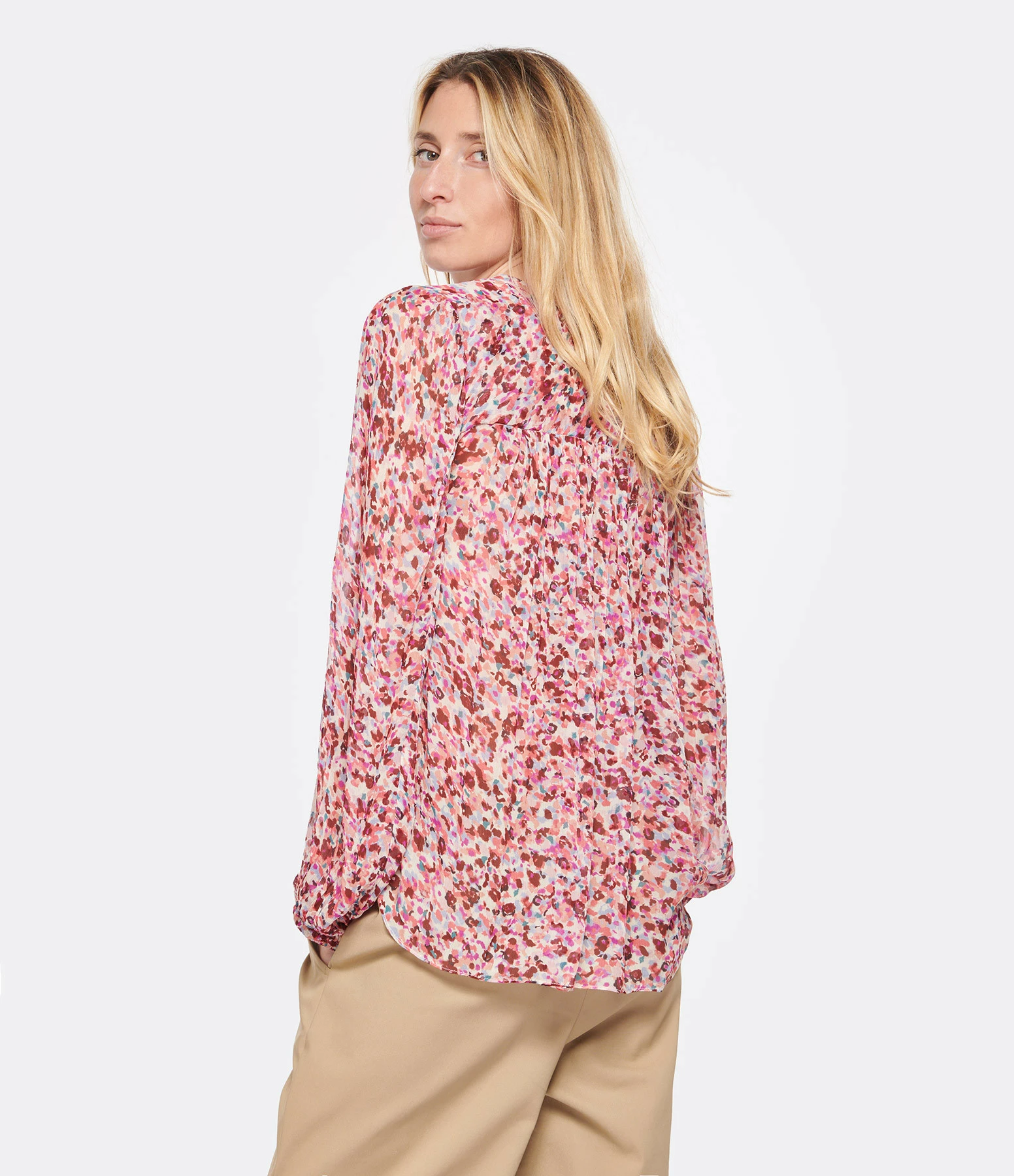 MARANT ÉTOILE Top Daytonea Framboise Écru – Image 4