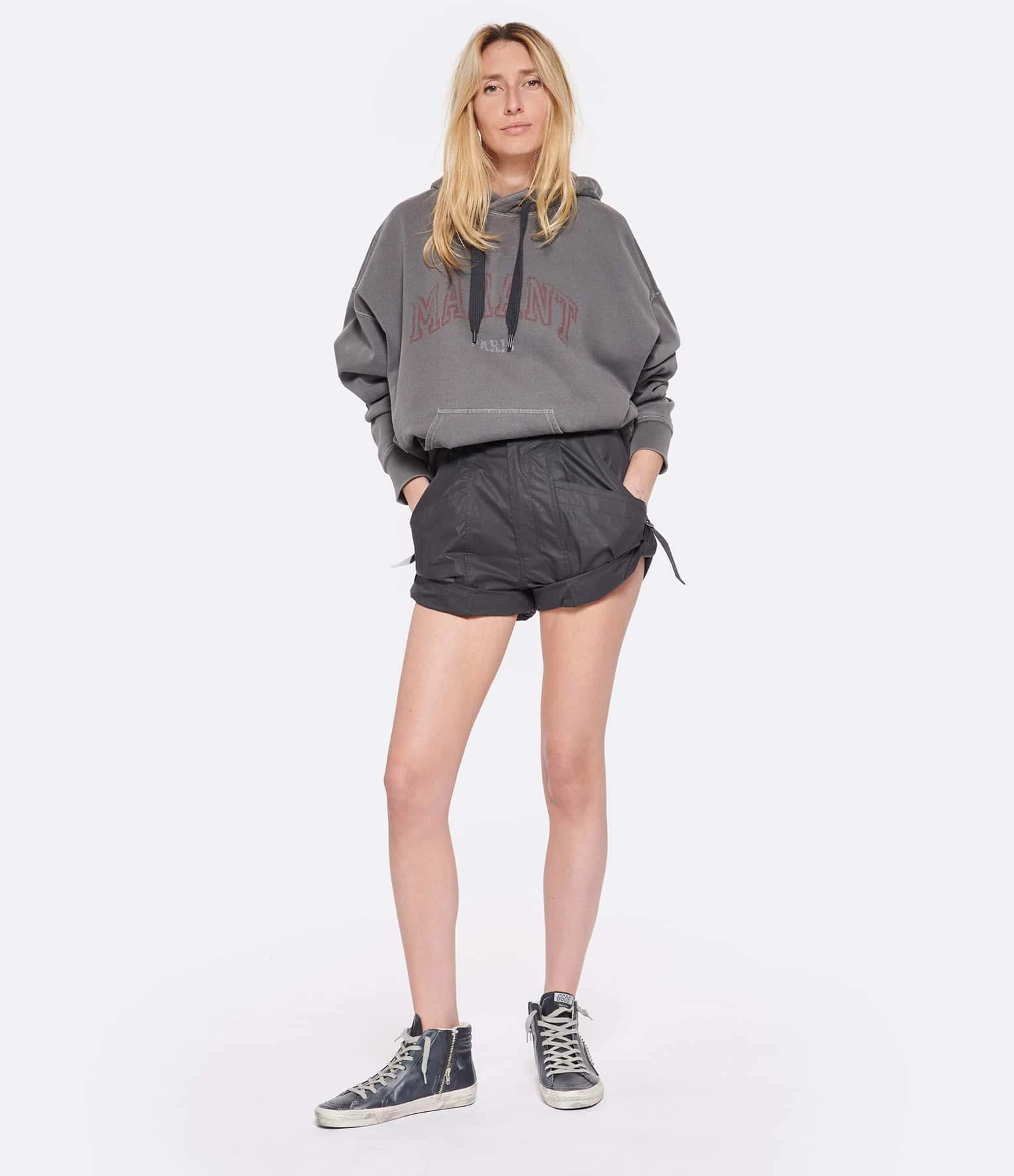 MARANT ÉTOILE Short Ferdini Coton Noir – Image 3