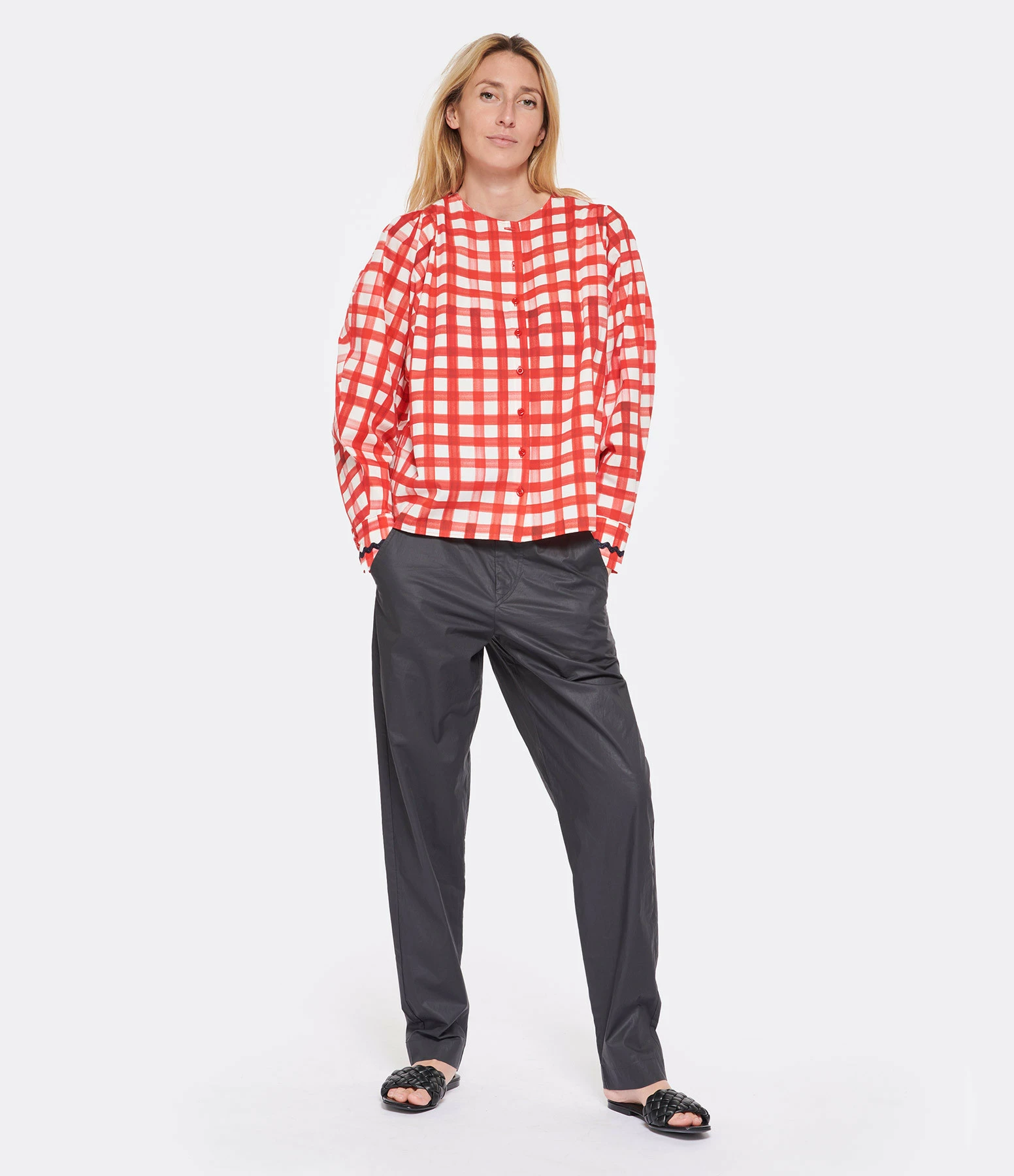 MARANT ÉTOILE Pantalon Faliana Coton Noir – Image 7