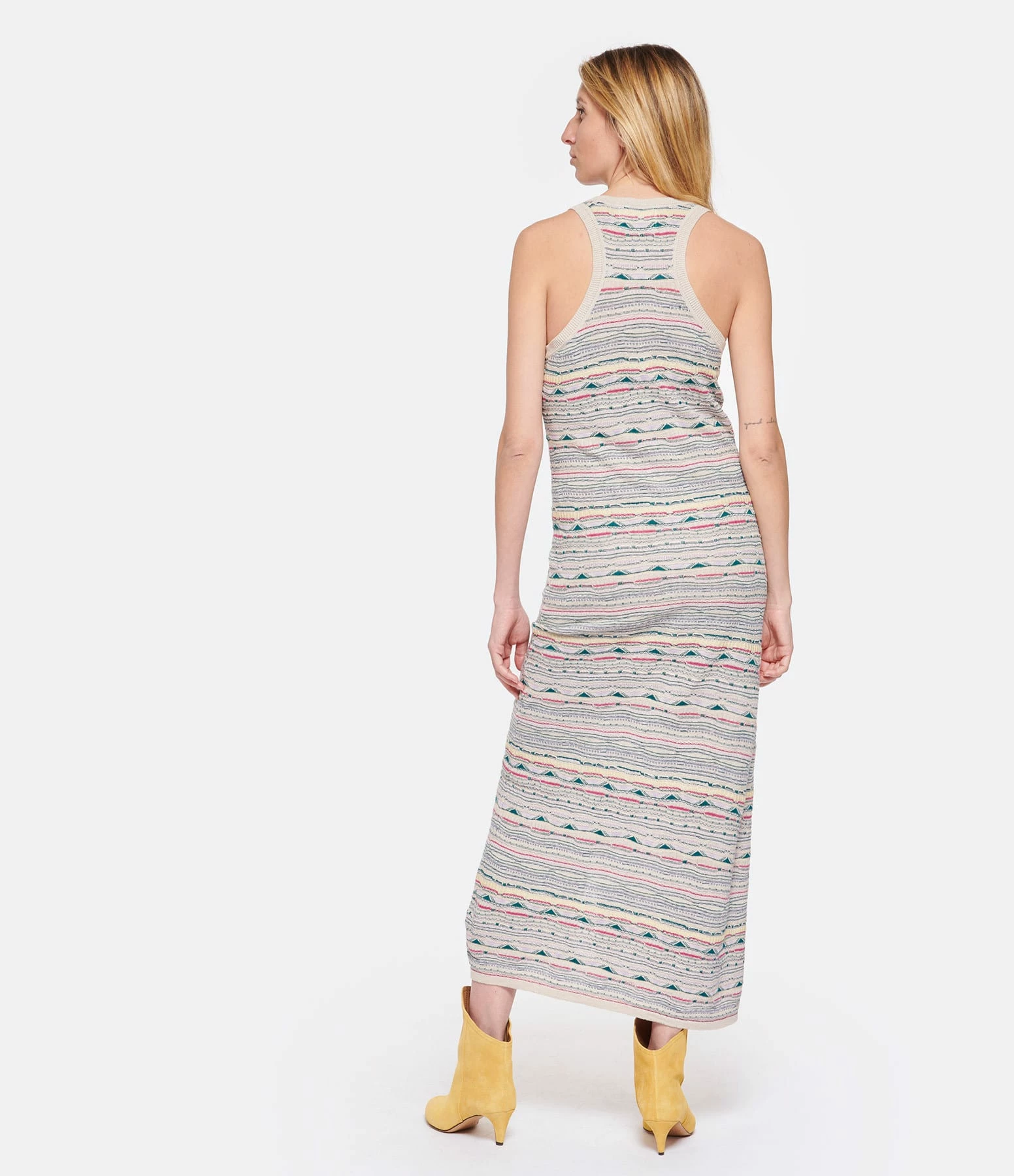 MARANT ÉTOILE Robe Longue Haro Lin Écru – Image 4