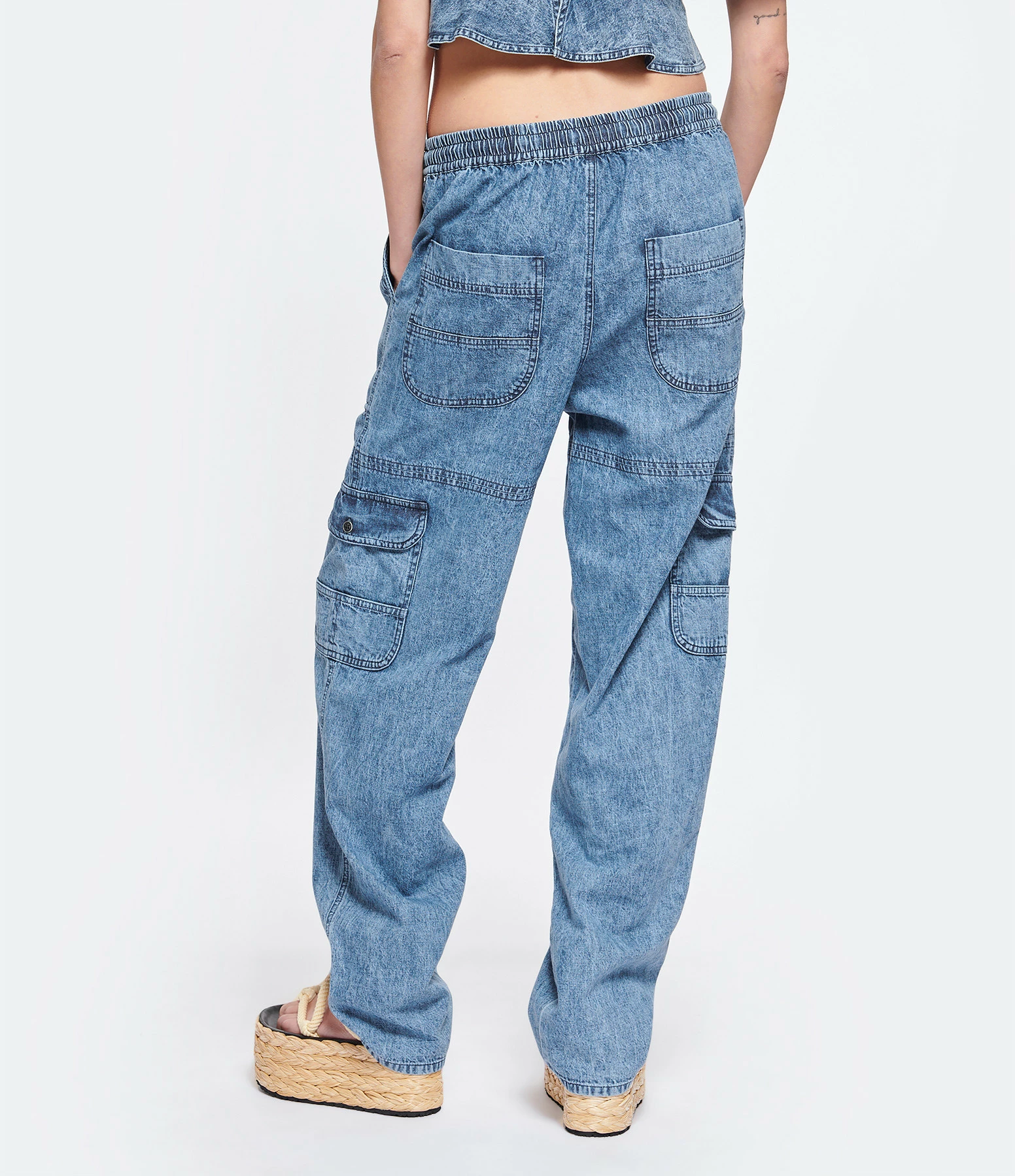 MARANT ÉTOILE Pantalon Viamao Coton Bleu – Image 4
