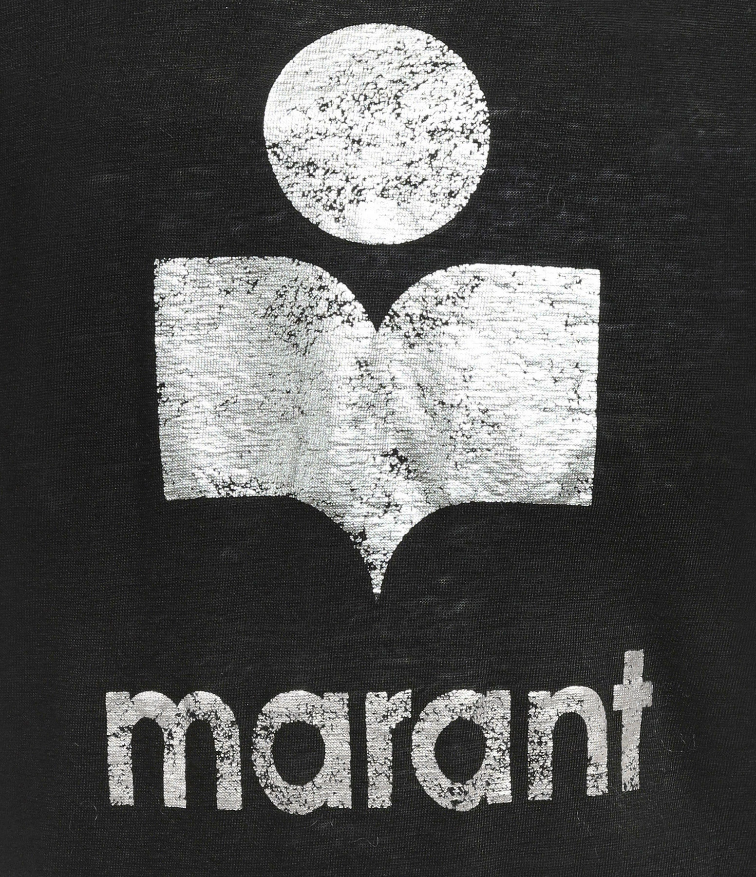 MARANT ÉTOILE Tee-shirt Koldi Lin Noir Argenté 4 MARANT ÉTOILE Tee-shirt Koldi Lin Noir Argenté – Image 2
