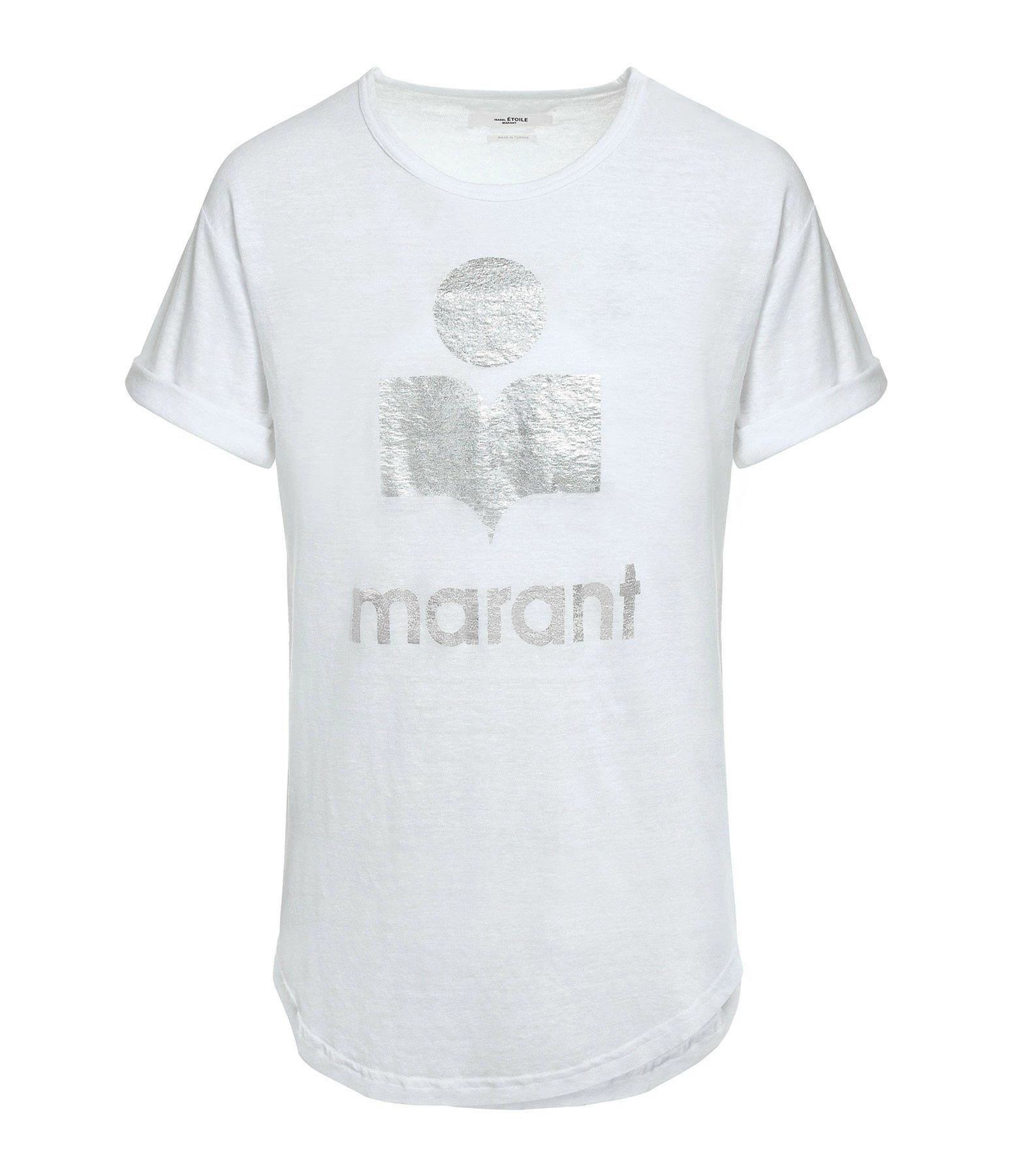 MARANT ÉTOILE Tee-shirt Koldi Lin Blanc Argenté