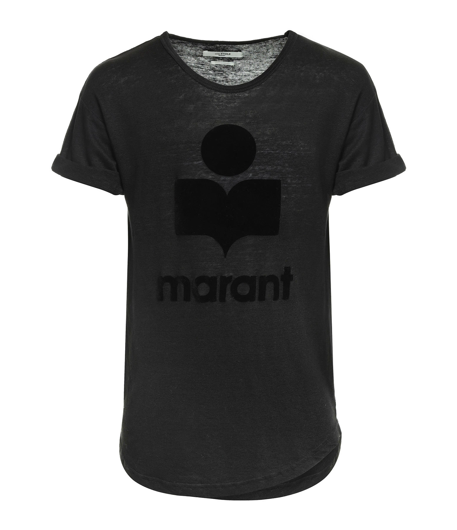 MARANT ÉTOILE Tee-shirt Koldi Logo Lin Noir