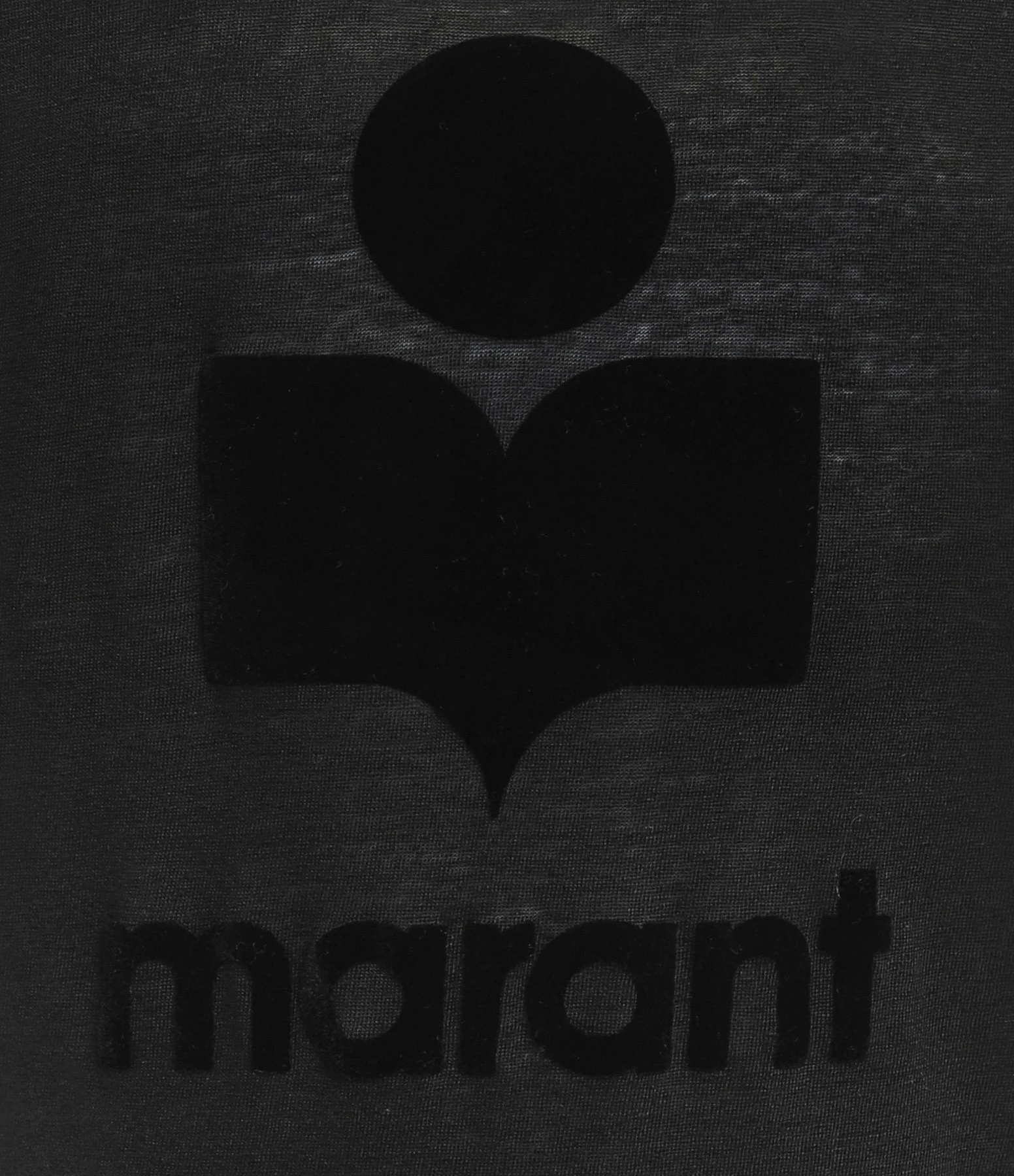 MARANT ÉTOILE Tee-shirt Koldi Logo Lin Noir – Image 2